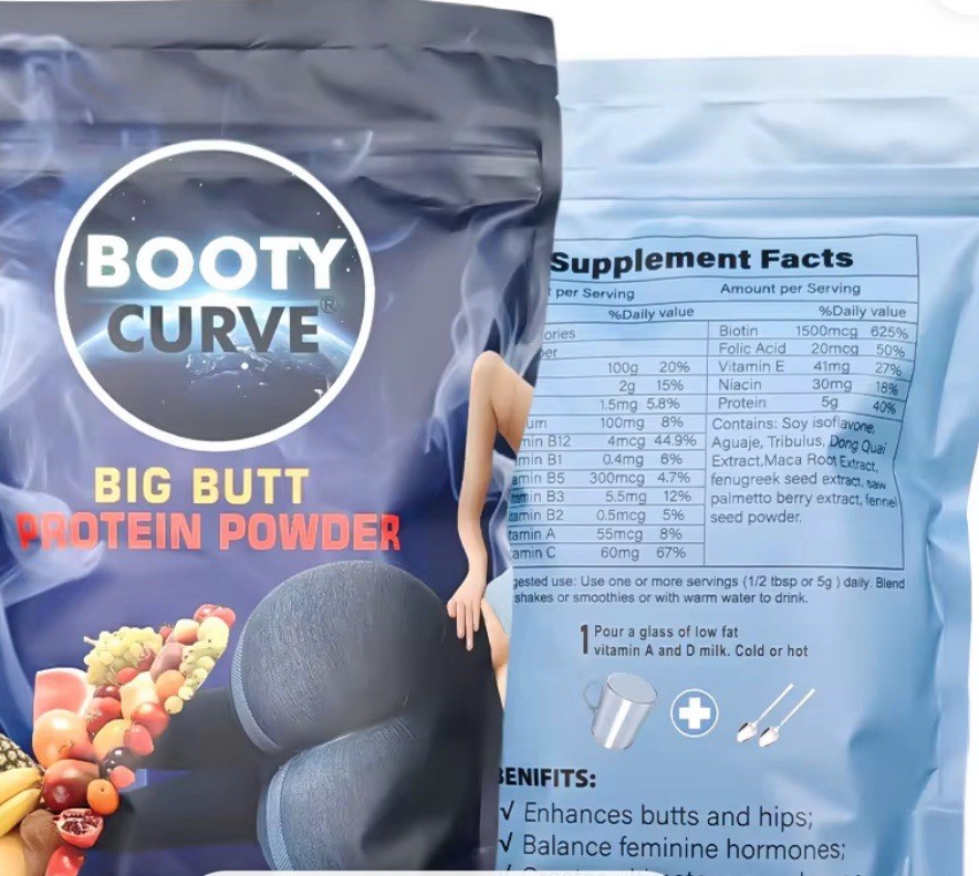 Booty Curve Big Butt Protein Powder 400g Soy Isoflavone Aguaje Maca Bodybuilding