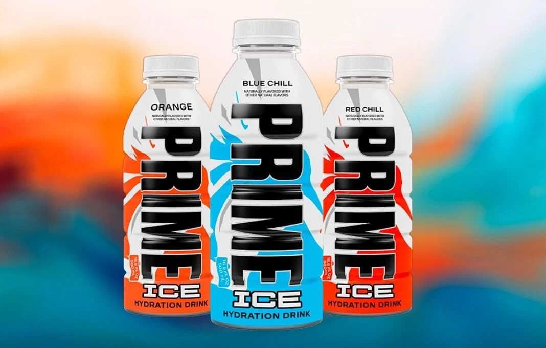 PRIME Hydration ICE BUNDLE Blue Chill, Red Chill, Orange 12 FL Oz, (Pack of 15)