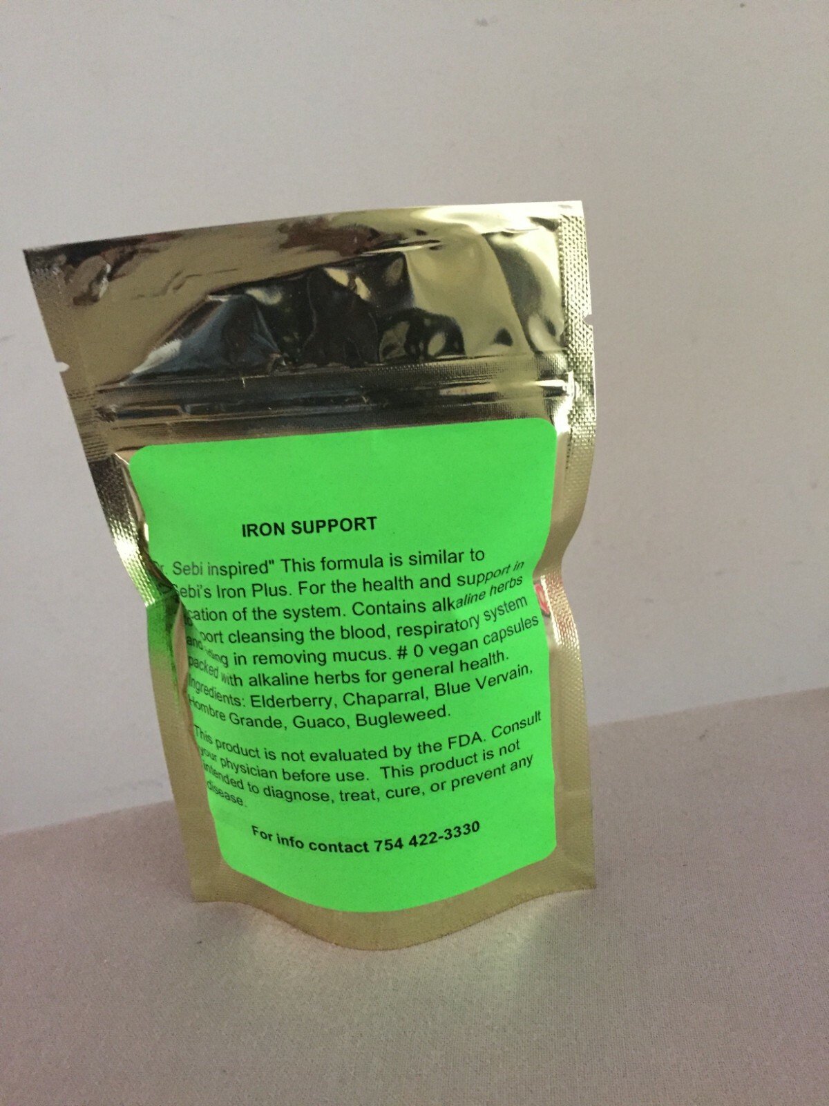 Iron support “Dr. Sebi inspired” (Similar to “Iron Plus”) Vegan herbal capsules