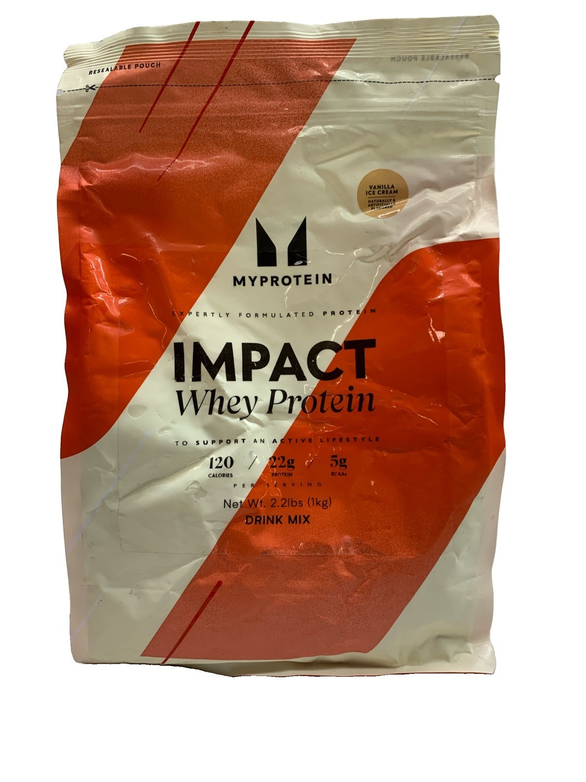 MyProtein Impact Whey Protein 2.2 Lbs Vanilla Ice Cream for Muscle Support