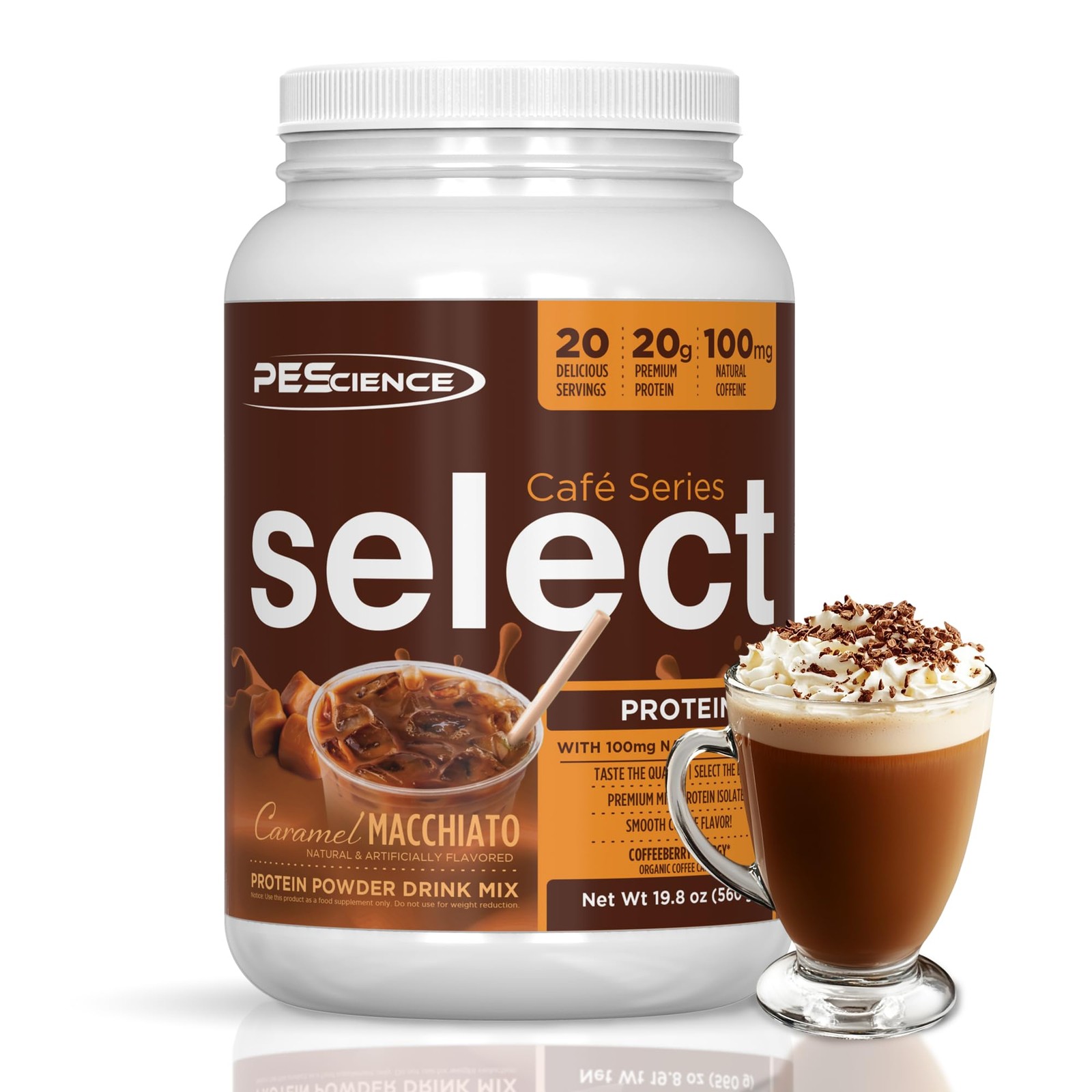 PEScience Select Cafe Protein Coffee Flavored Powder, 1.24 Pound (Pack of 1)