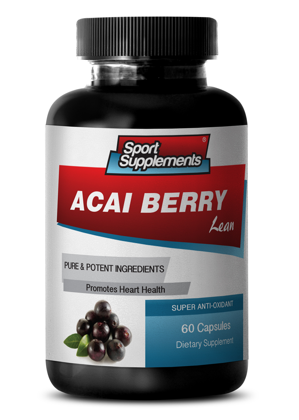 Brain Supplement – Acai Berry Lean 550mg – Organic Acai Berry Extract 1B
