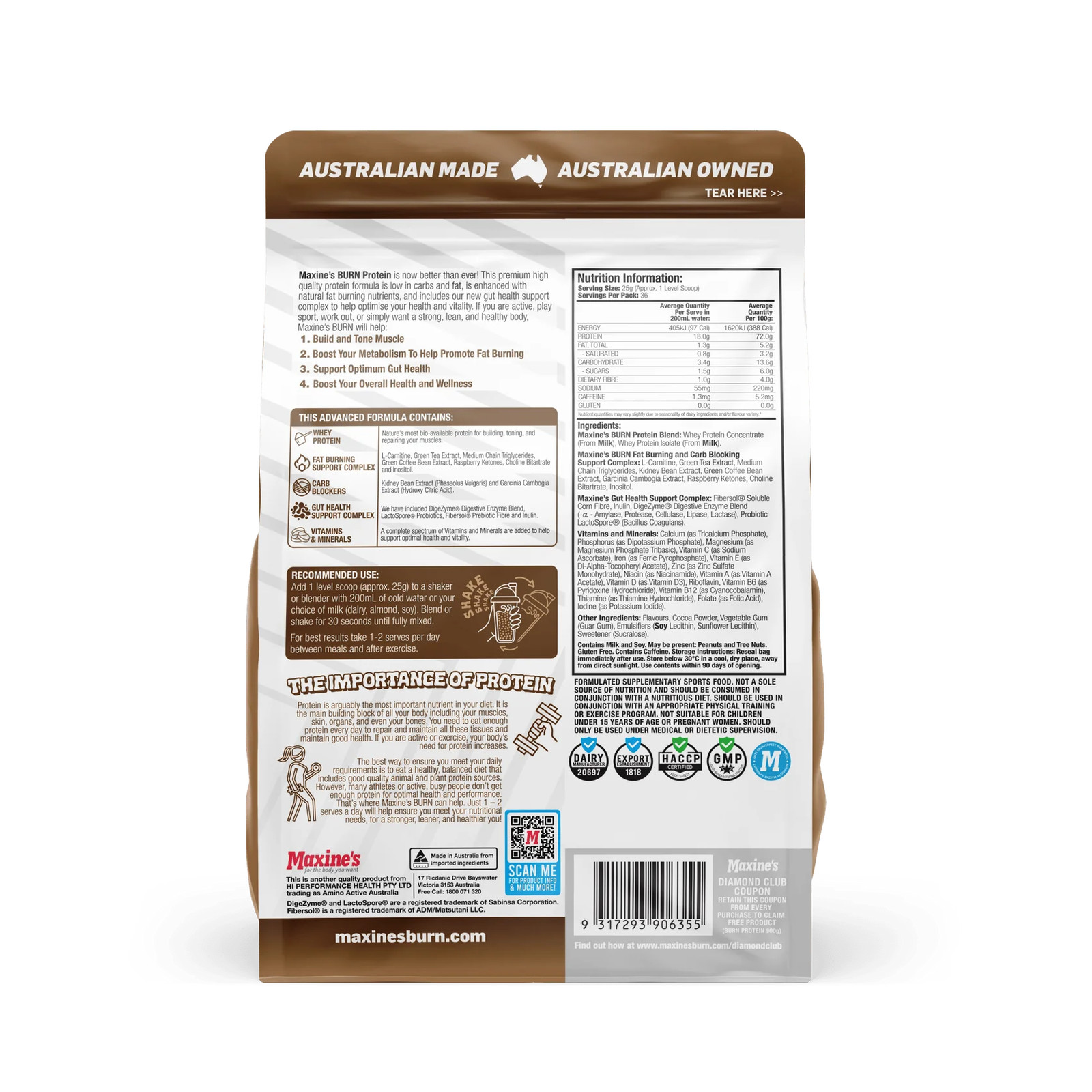 Maxines Burn Protein by Maxines