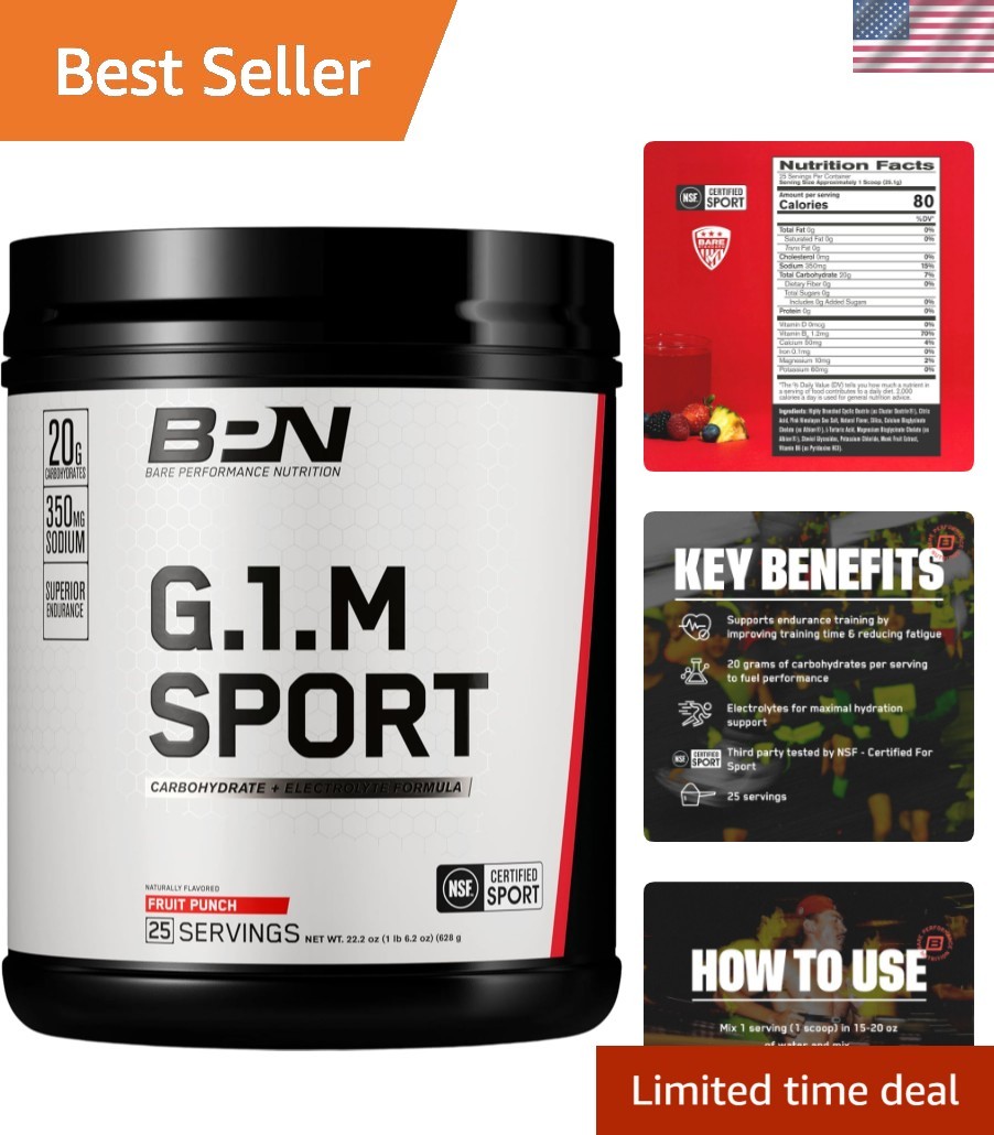 BPN G.1.M Sport: Superior Endurance Fuel – Gluten-Free, 25 Servings, Fruit Punch
