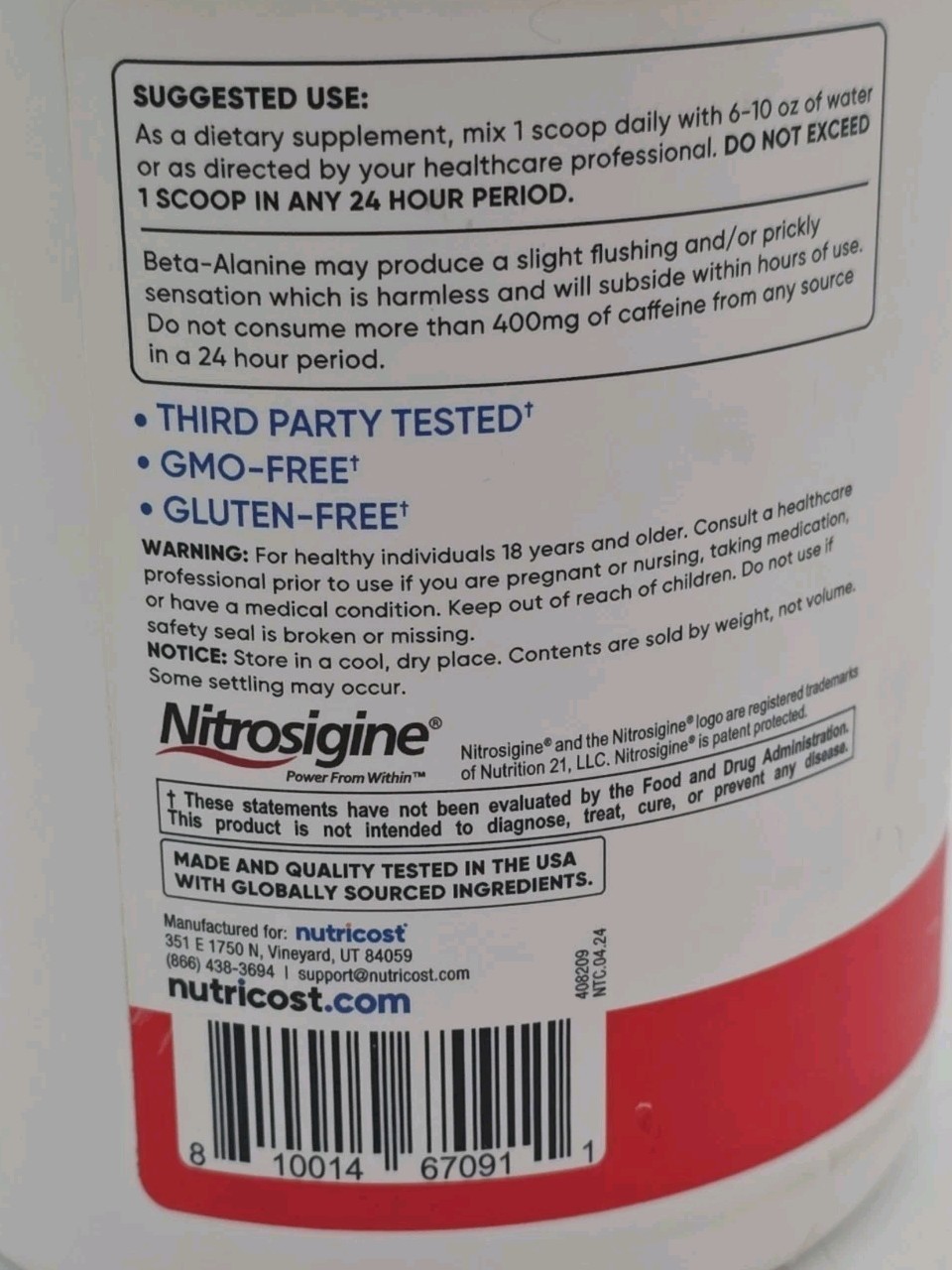 Nutricost Pre-X Xtreme Pre-Workout Complex Powder Fruit Punch 2.2lbs Exp 5/27