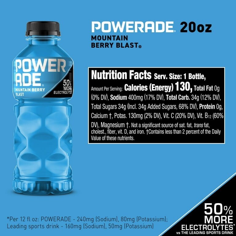 Powerade Mountain Berry Blast Sports Drink – 8pk/20 fl oz Bottles