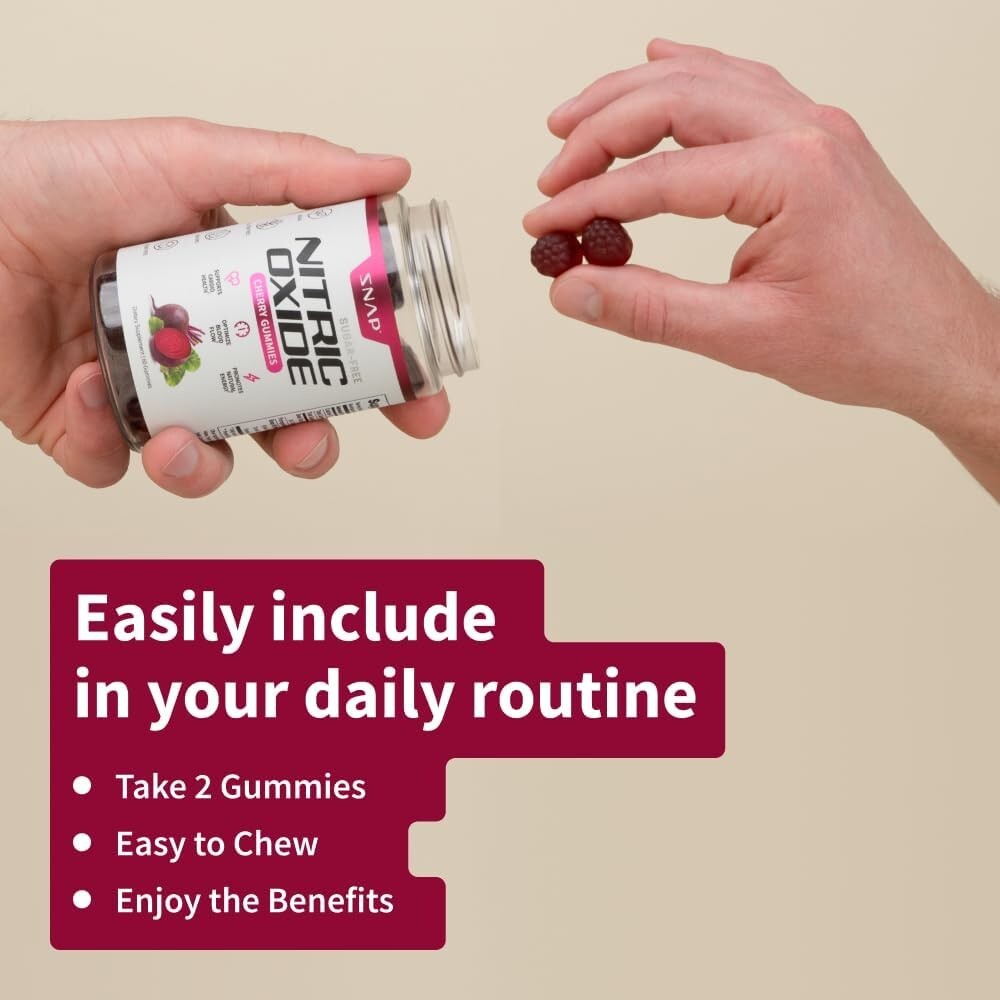 Natural Energy Organic Gummy Beet Root Cherry Chews Nitric Oxide Superfood 60ct