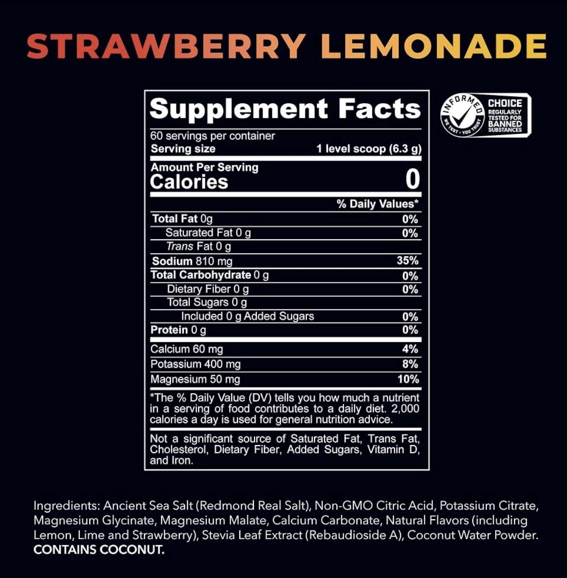 Redmond Re-Lyte Hydration Strawberry Lemonade Electrolyte Mix 30 Servings 10/29
