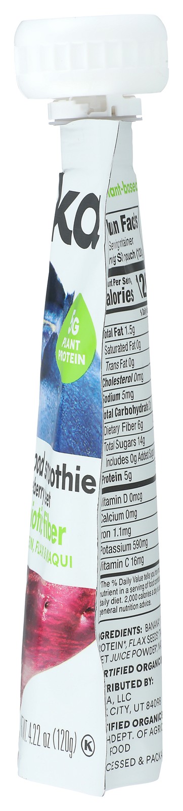 Noka Blueberry Beet Superfood Smoothie With Prebiotic Fiber 4.22 Oz 6 Pack