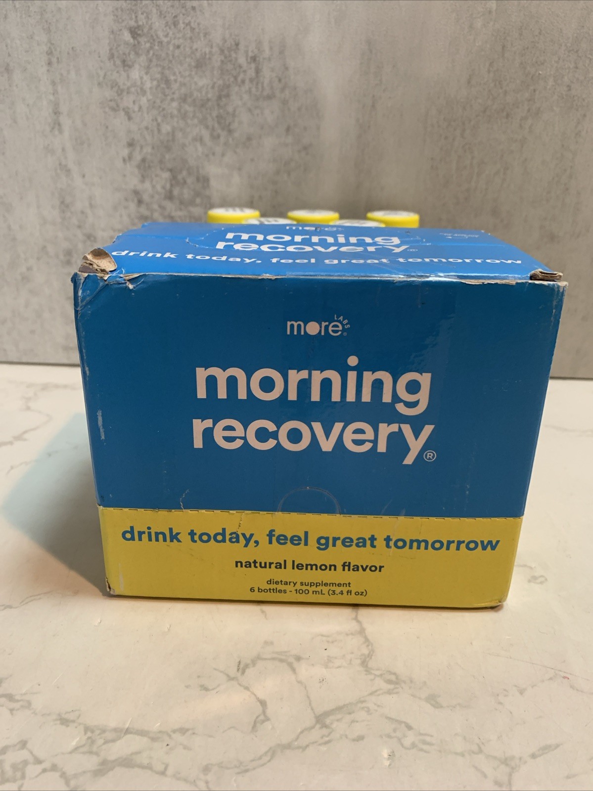 More Labs Morning Recovery Electrolyte Drink – Original Lemon | 6-Pack 02/2027