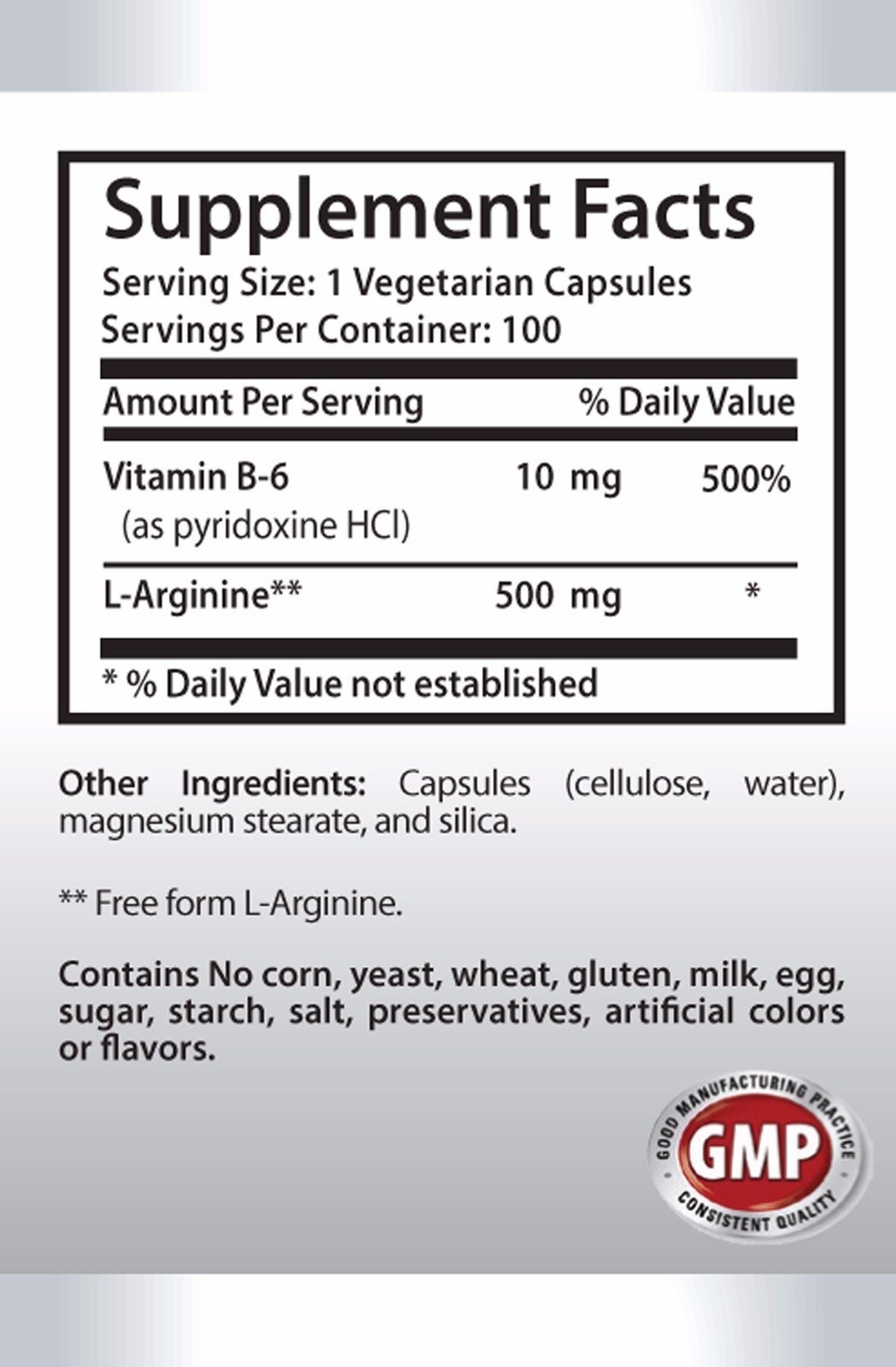 Libido herbs – L-ARGININE 500MG – l-arginine grape – 200 Capsules 2 Bottles