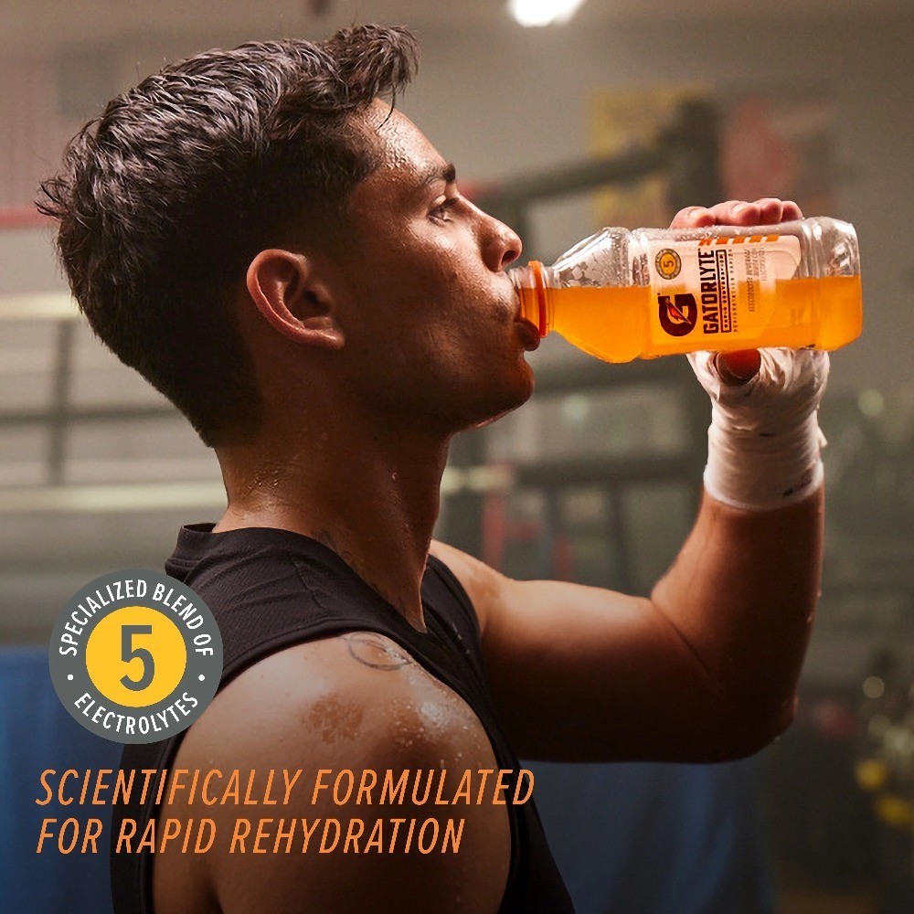 (12 pack) Gatorlyte Rapid Rehydration Electrolyte Beverage Orange, 20 fl oz