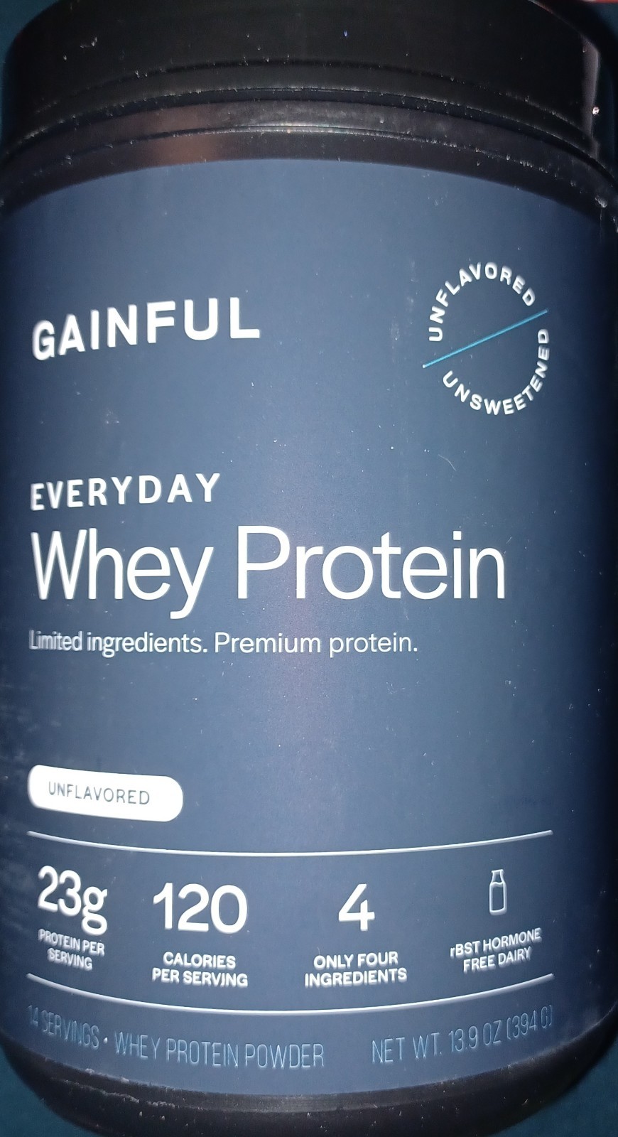 Gainful Everyday Whey Protein Powder 23g Protein per Serving Unflavored (2 PACK)