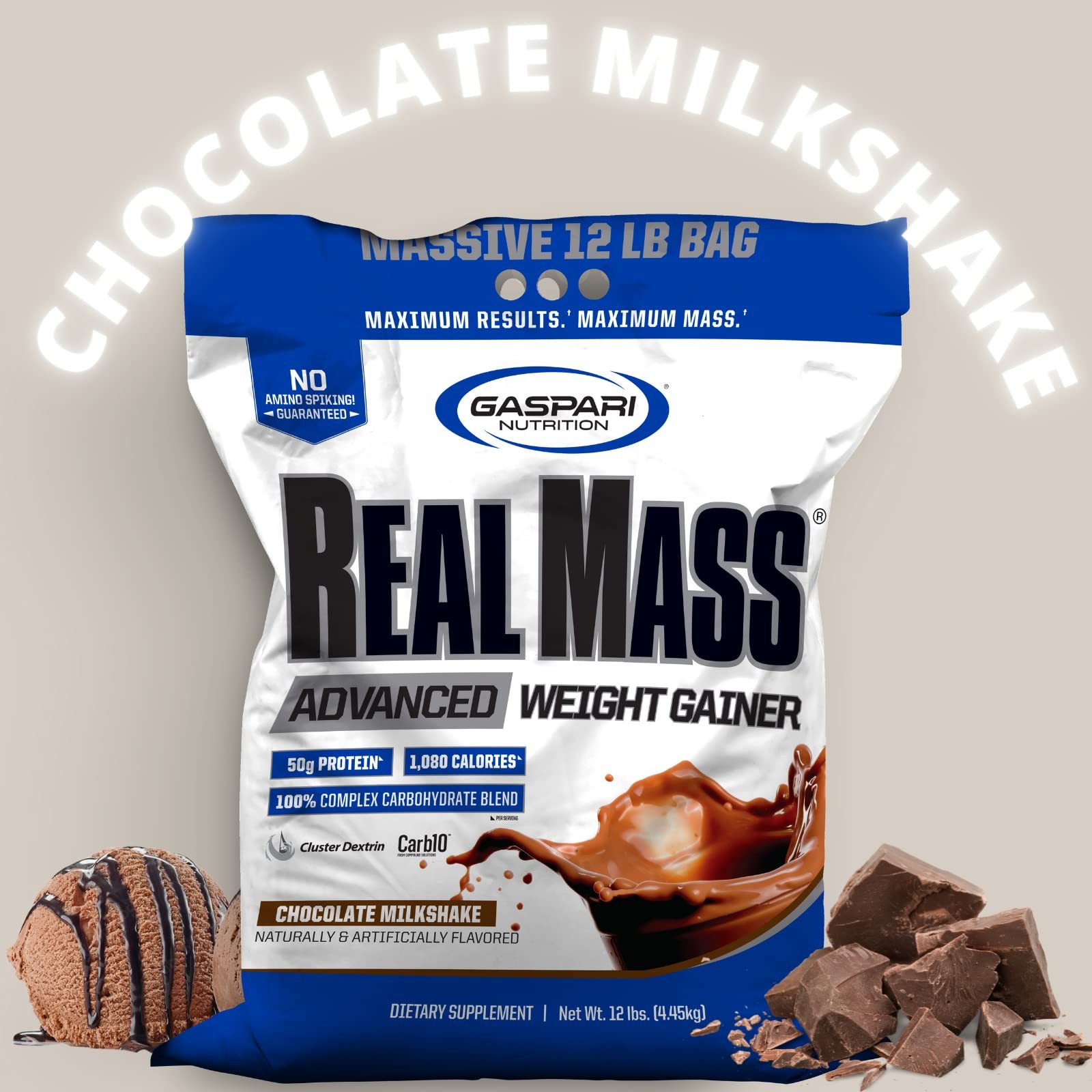 Gaspari Nutrition Real Mass: Advanced Weight Gainer, 12 Pound (Pack of 1)