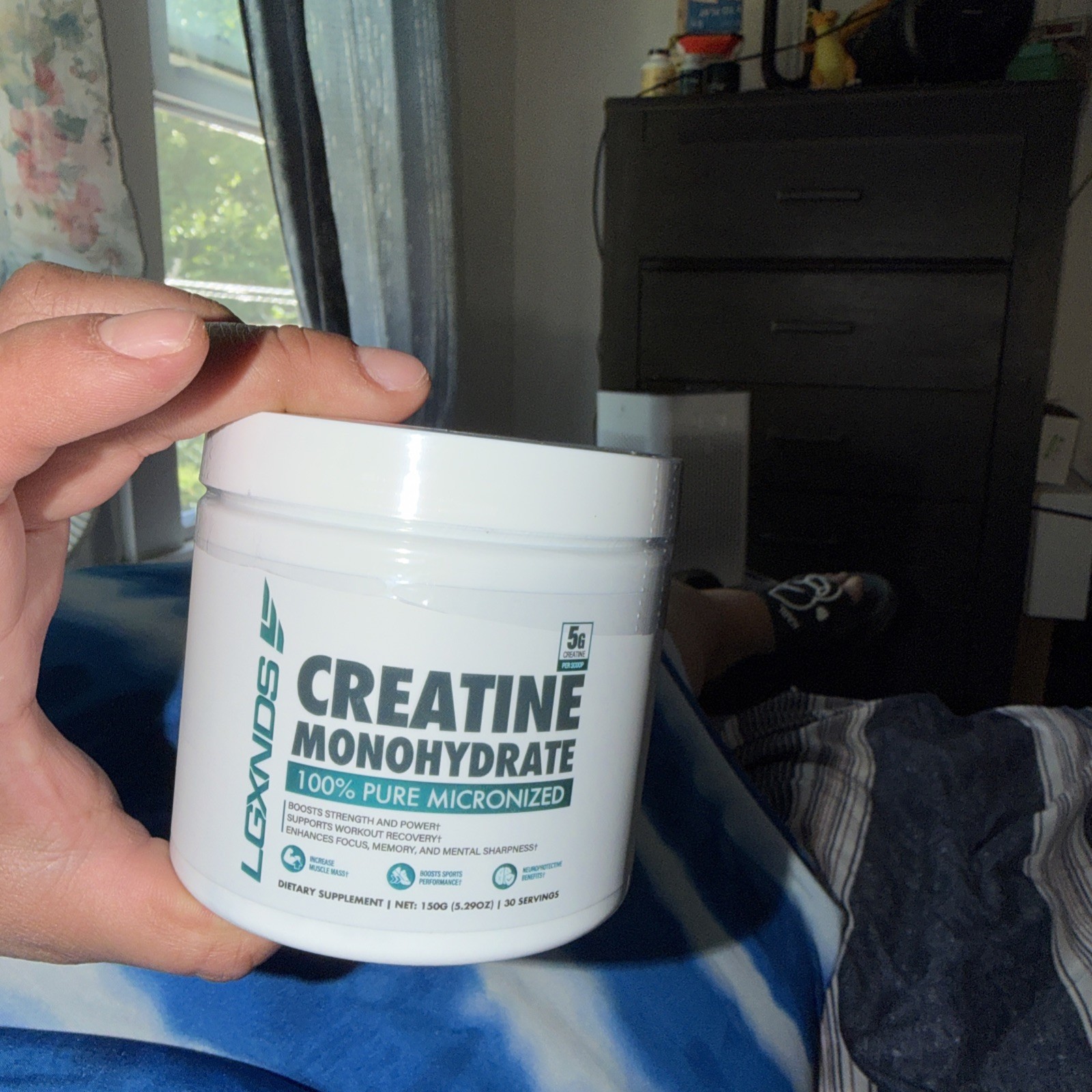 LGXNDS Creatine Monohydrate Powder Micronized Unflavored 150g 5g Dosage