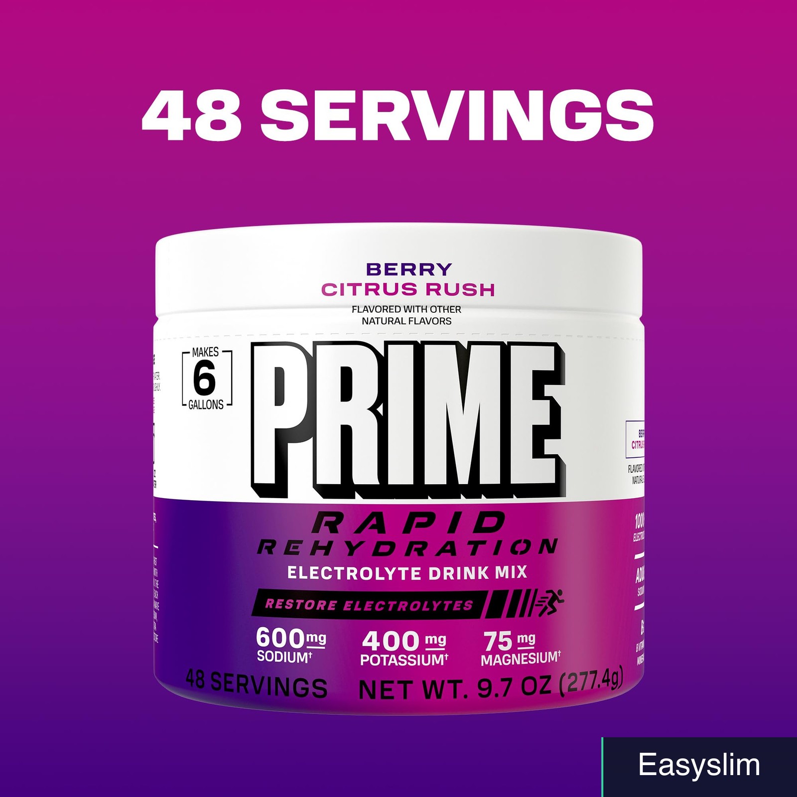 Electrolyte Hydration Powder Berry Citrus Rush Sugar Free 48 Servings