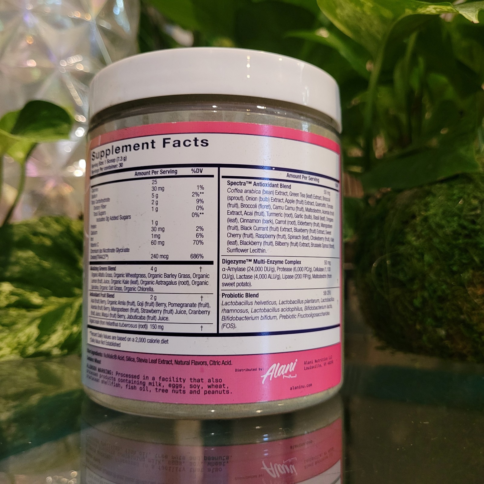 Alani Nu Powder Super Greens Smoothie Mix 40+ Vitamins Energy Gut Immune 7.72oz