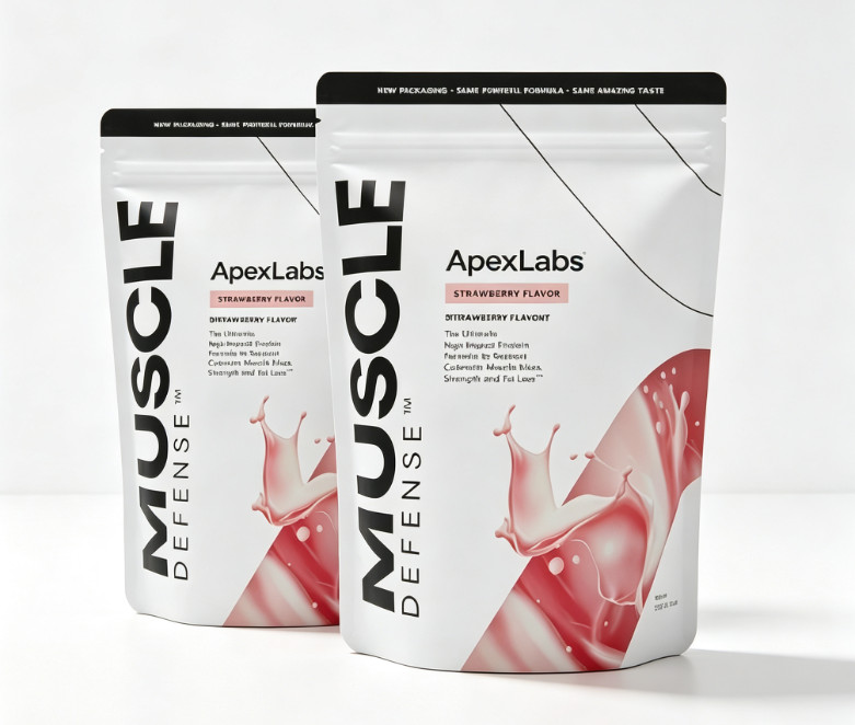 Muscle Defense Strawberry ApexLabs Muscle Mass Support Workout Supplement 1-5x