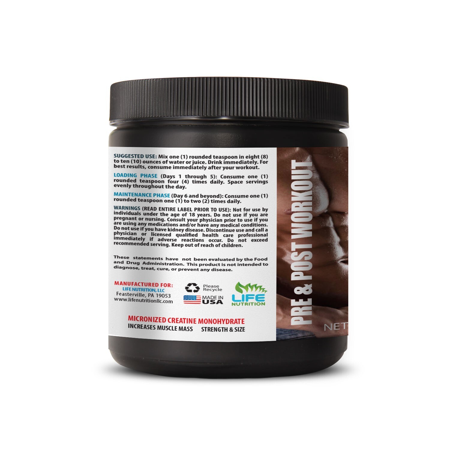 bodybuilding MICRONIZED CREATINE 300G 60 SERVINGS muscle growth 1 Can