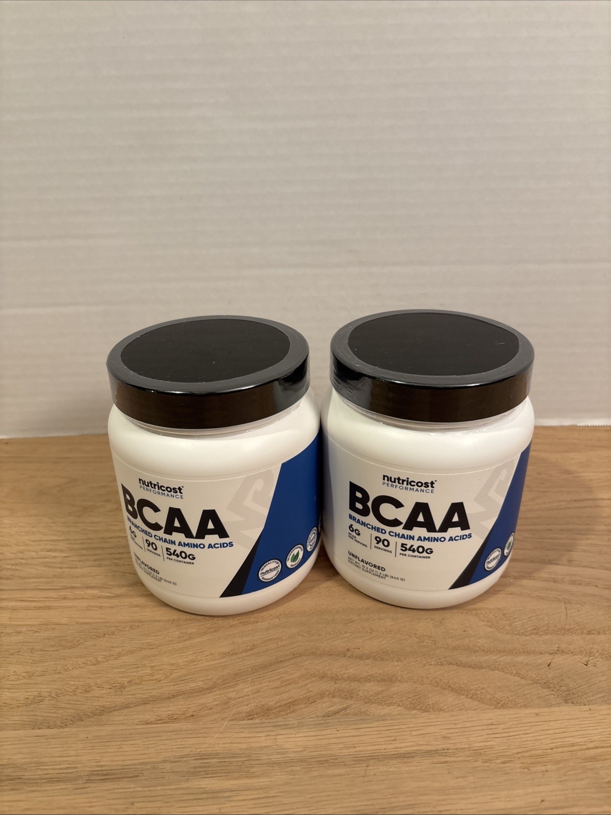 (2x) Nutricost BCAA Powder 90 Servings (Unflavored) – 6000mg Per Serving Exp4/28