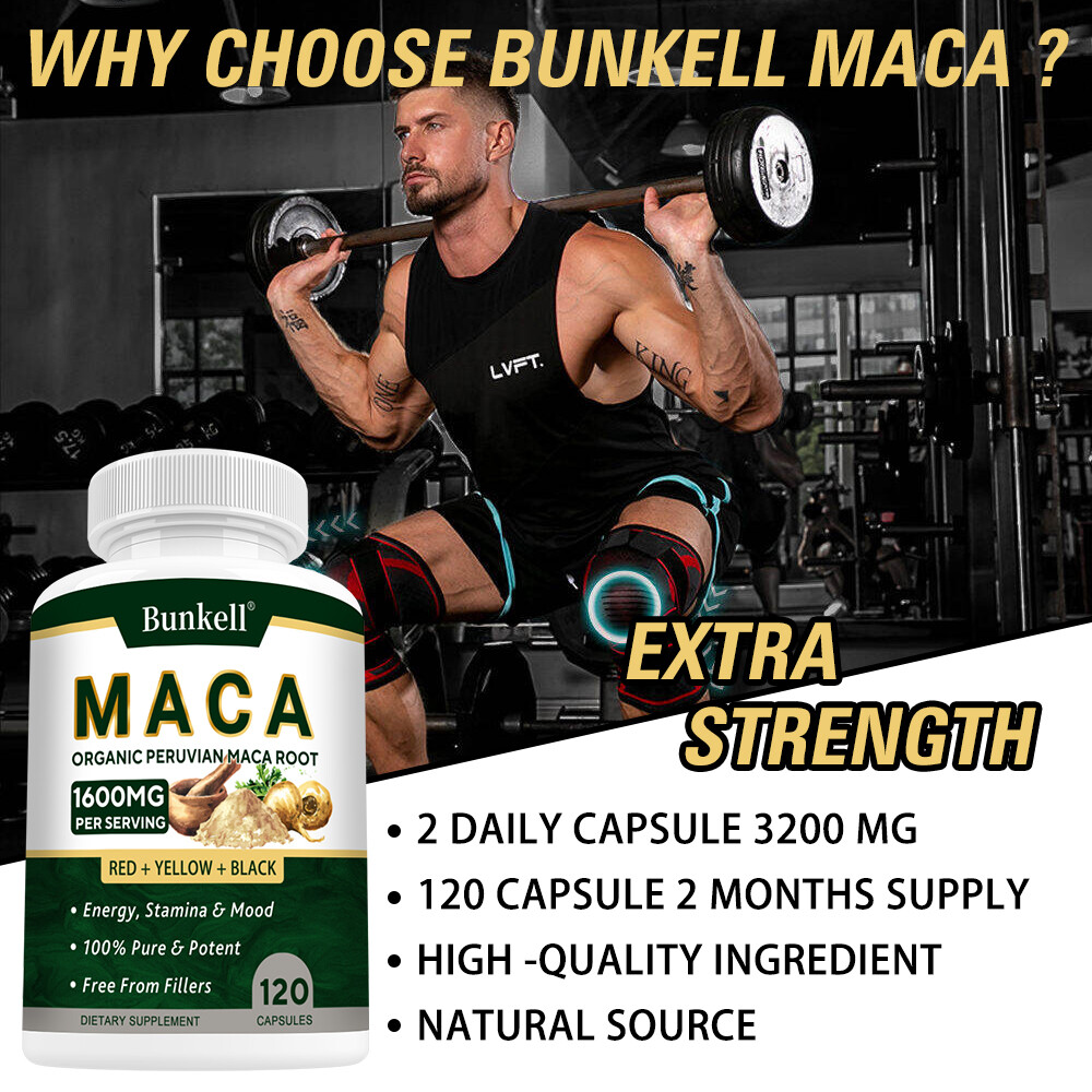 Organic Maca Capsules – Peruvian Naturals Maca Root Powder for Men & Women