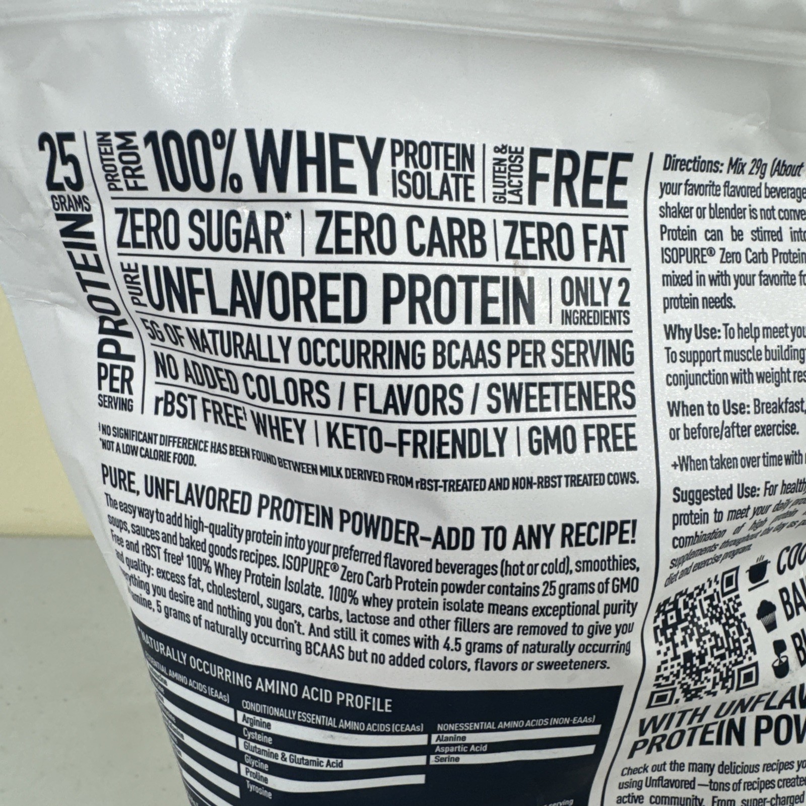 Nature’s Best Isopure Unflavored Isolate Powder Protein 1 Lb Brand New Exp 12/26