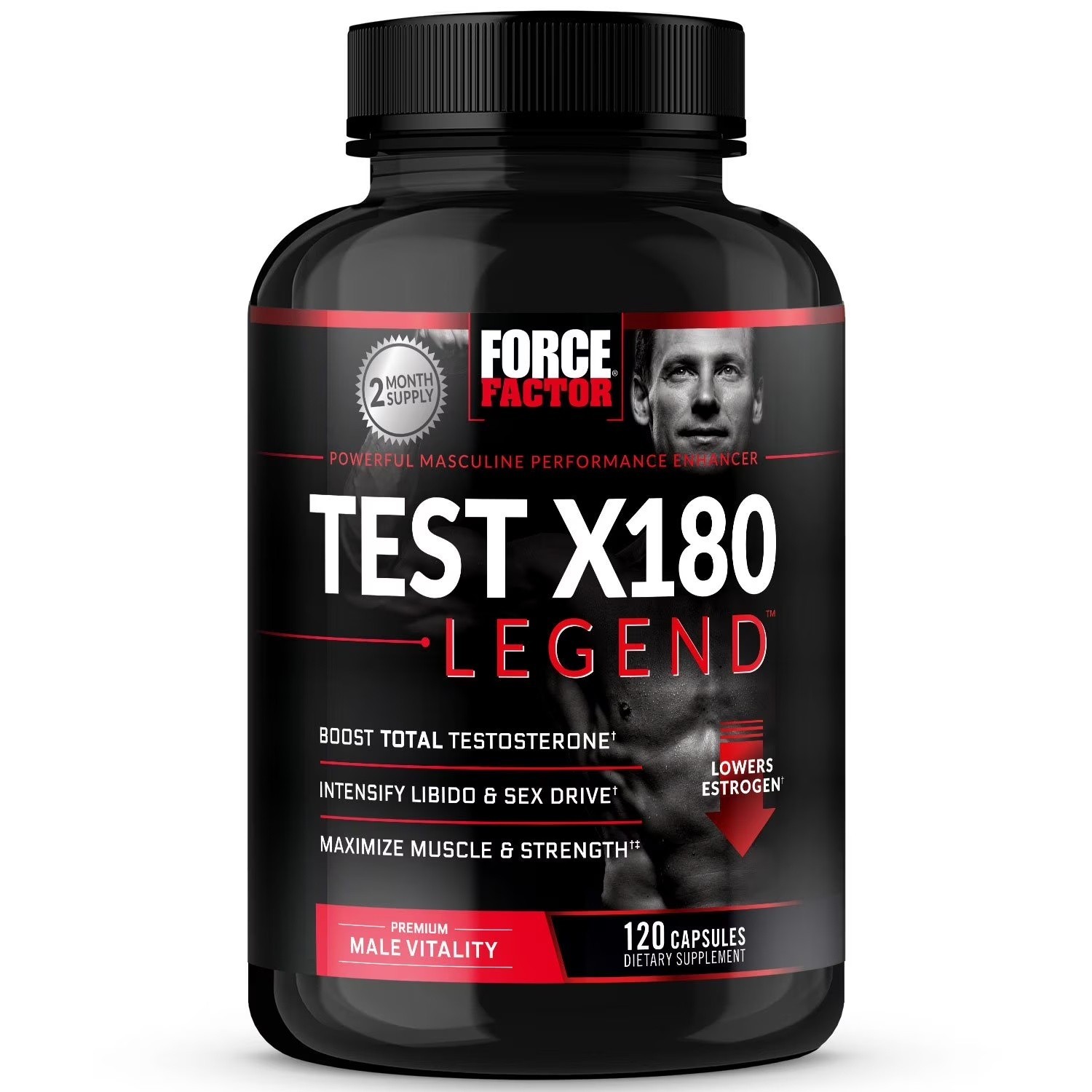 Force Factor Test X180 Legend ~ Test Booster Muscle Builder ~ 120 caps Exp 02/29