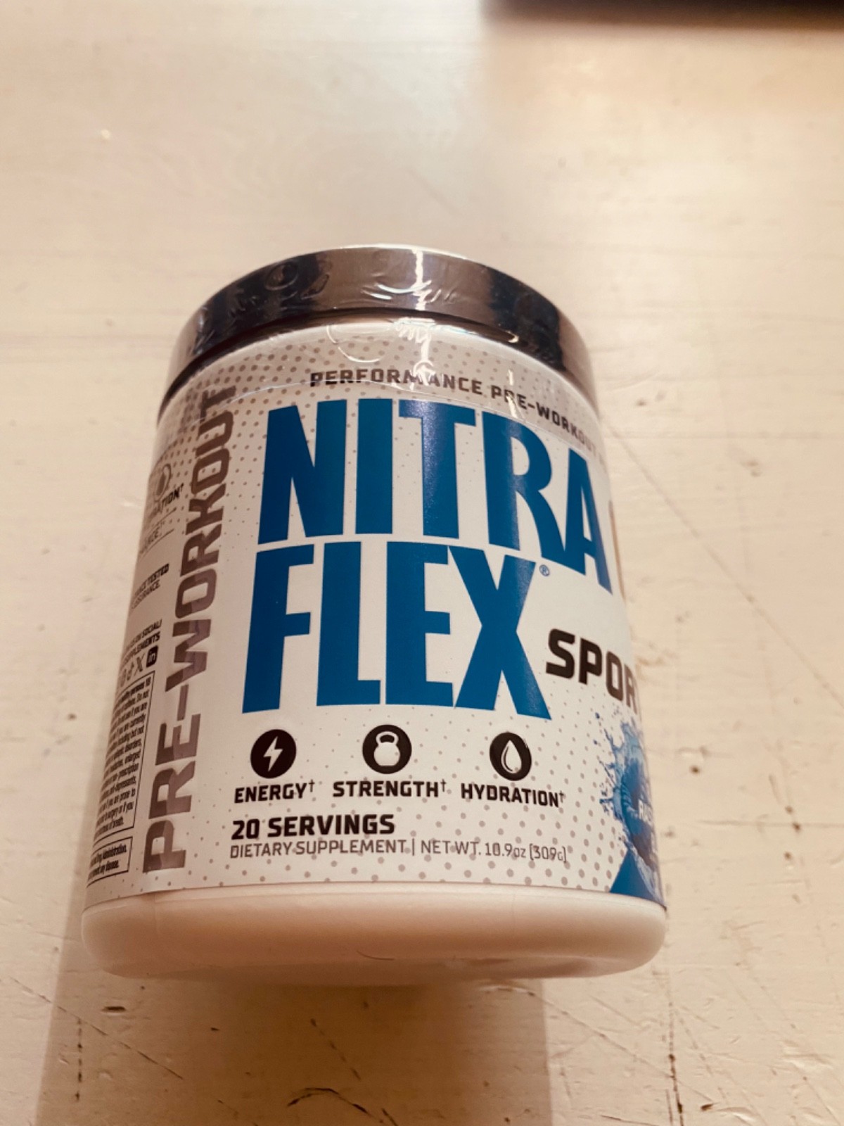 Nitraflex Sport Pre-Workout Powder 20 Servings Blue Raspberry Blast-EXP:07/2027