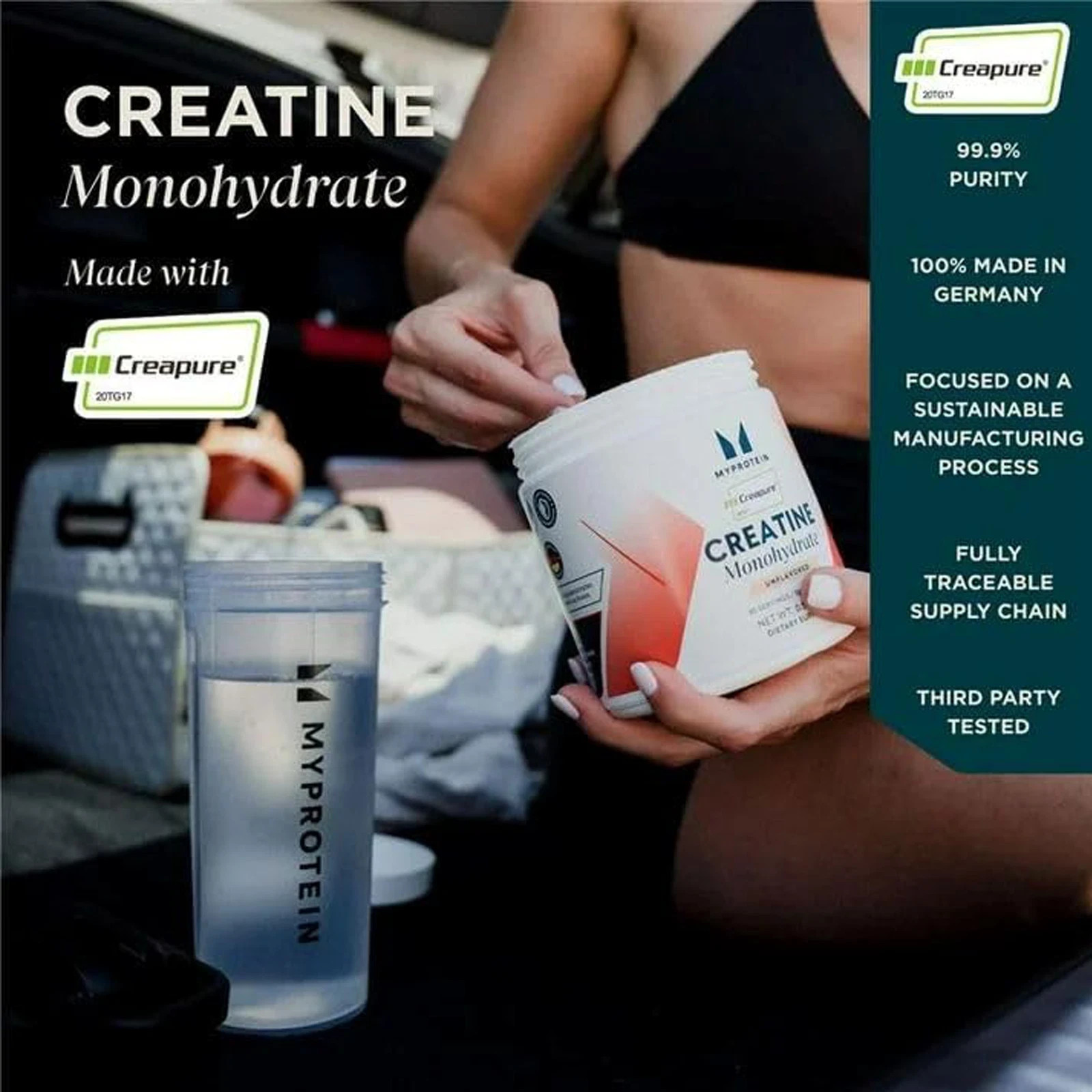 MyProtein Creatine Monohydrate 250g 3 Pack Unflavored Free Shipping