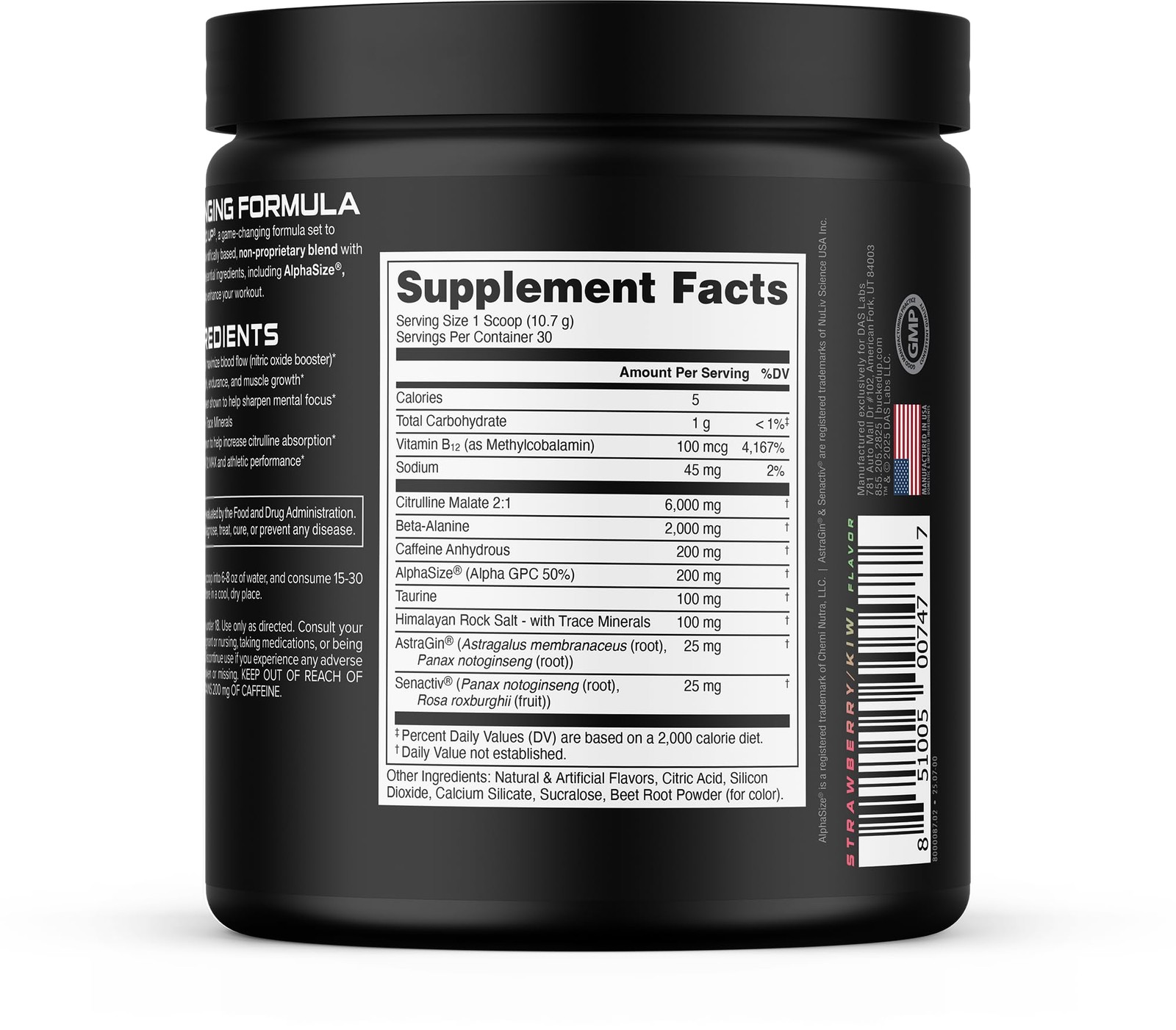 Pre Workout – Best Tasting – 6 Grams Citrulline, 2 Grams Beta Alanine Non Pro…