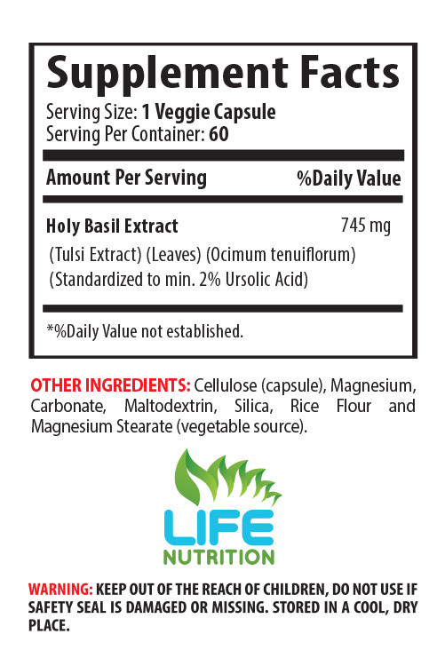 blood pressure control – Holy Basil Extract 750mg 2B – rich in antioxidants
