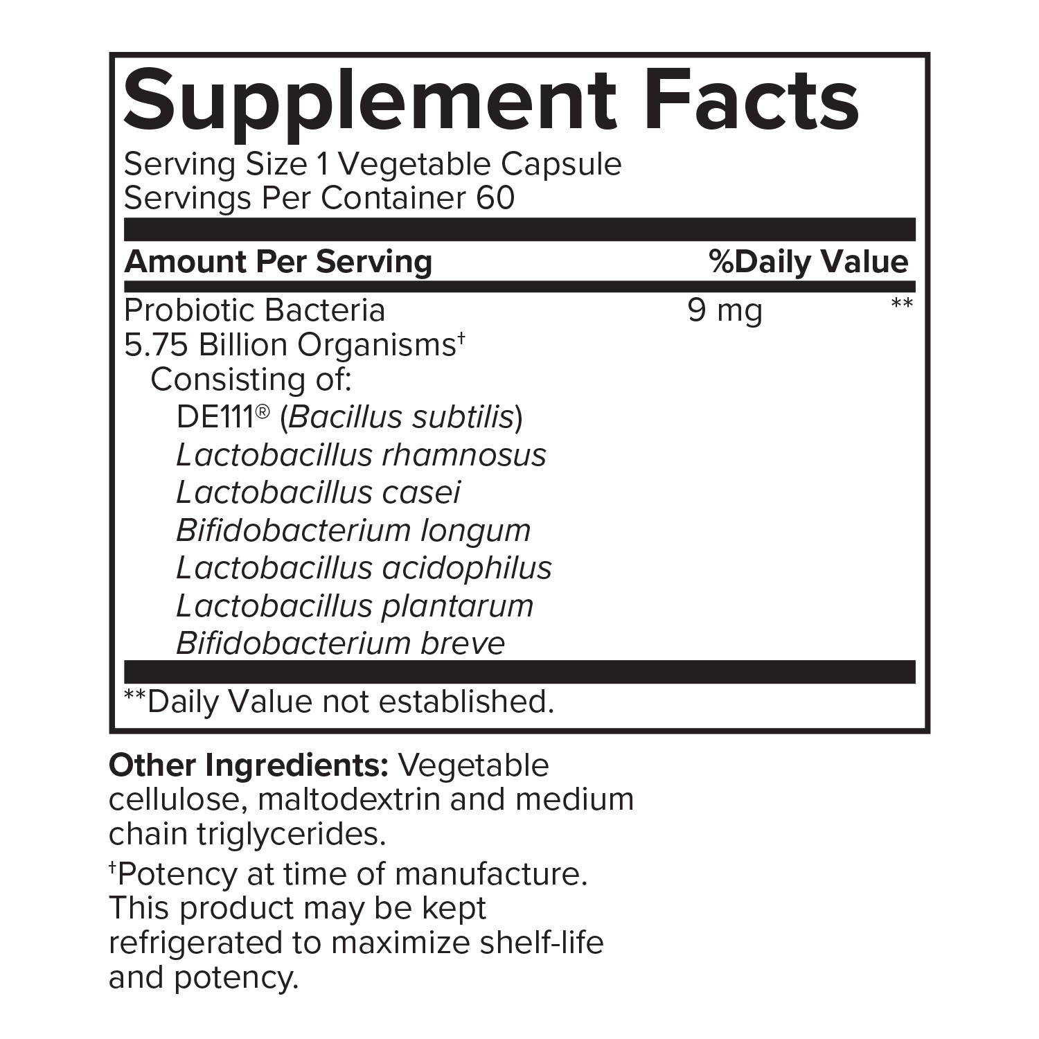 Portions Master Advanced Probiotic 5.75 Billion Organisms – 60ct