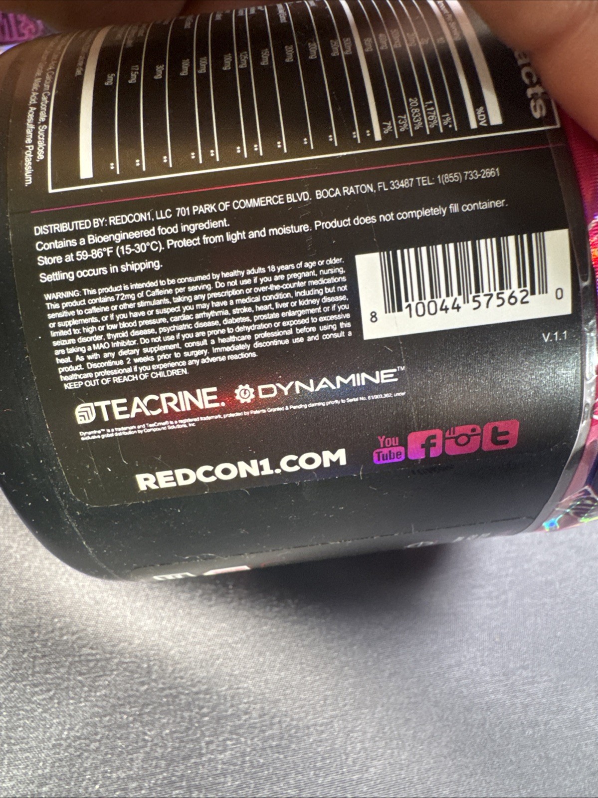 Lot 2 REDCON1 War Games Gaming Focus Nootropic Powder 30 Servings Pregame