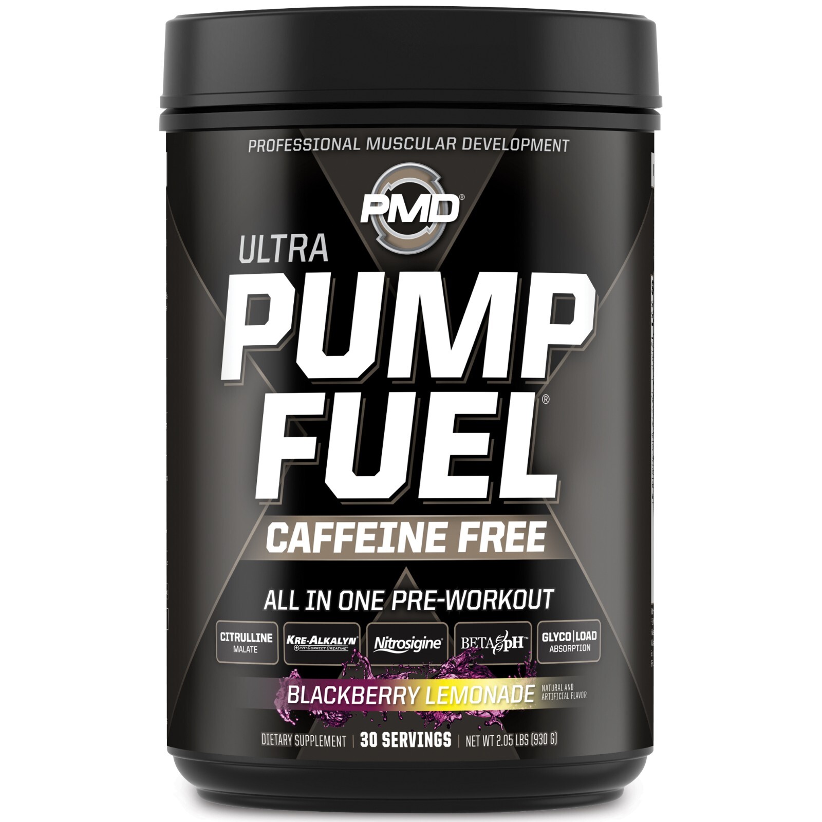 PMD SPORTS PUMP FUEL ULTRA – CAFFEINE FREE – BLACKBERRY LEMONADE (30 servings)