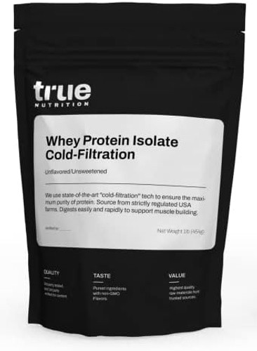 True Nutrition Whey Protein Isolate Powder – Cold-Filtered, 30g Protein per S…