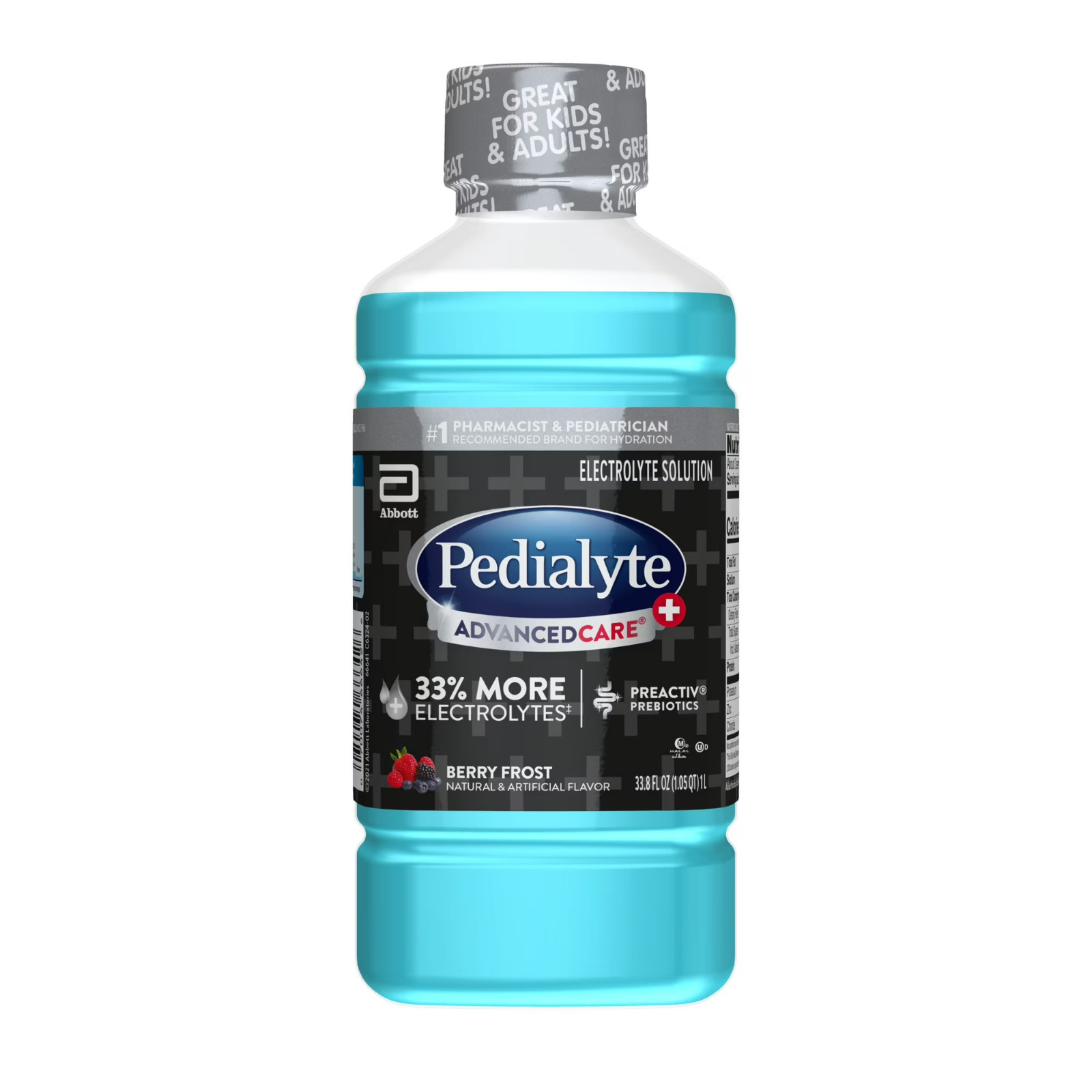 Pedialyte AdvancedCare Plus Electrolyte Drink, Berry Frost, 1 Liter