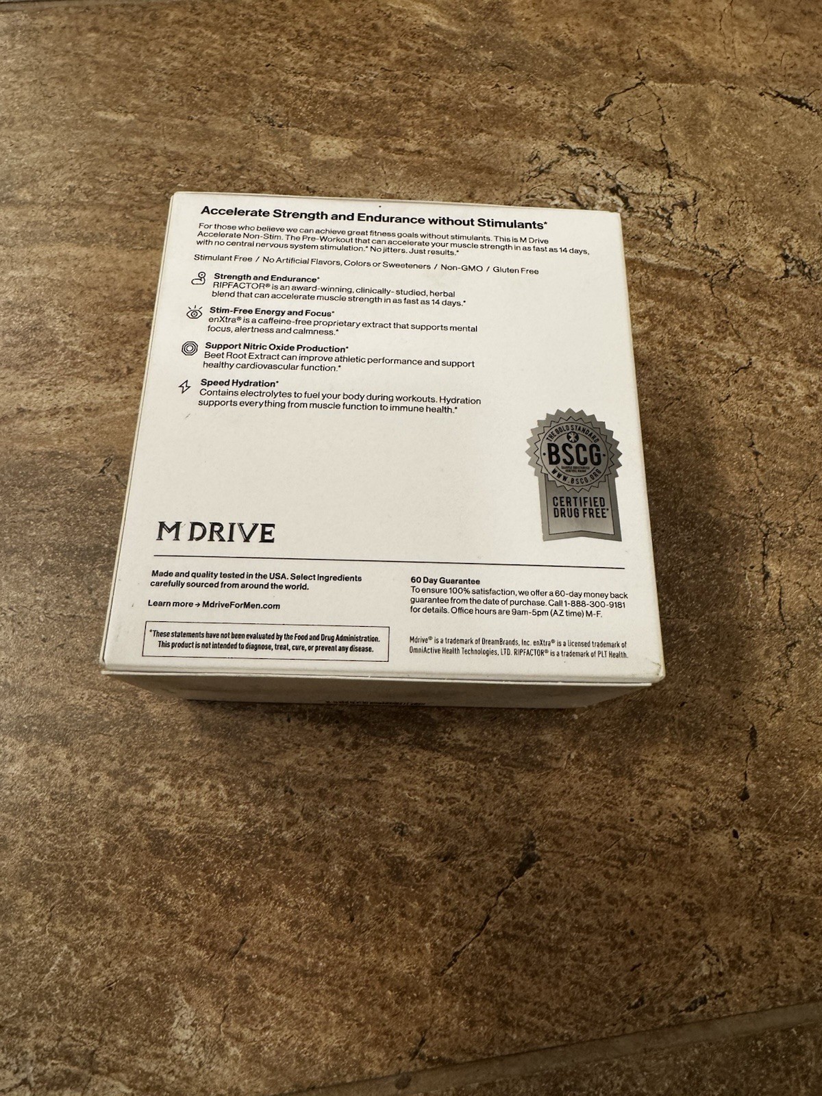 M DRIVE Accelerate Non-Stim Pre Workout 30 STICK PACK Factory Sealed READ