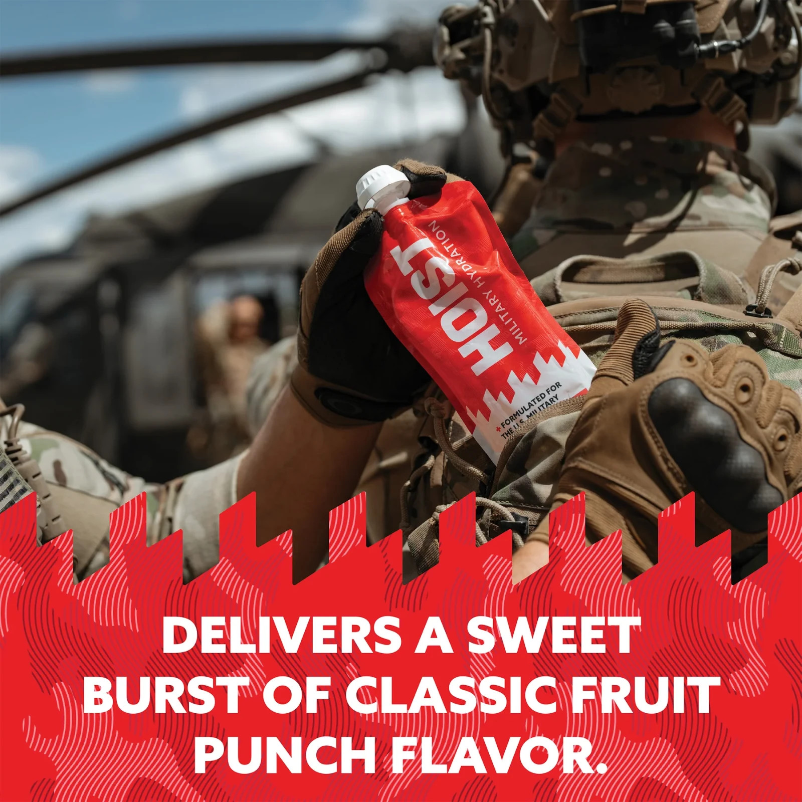 HOIST Military Hydration Electrolyte Drink, Fruit Punch 8 Fl Oz- 24 Count/Case