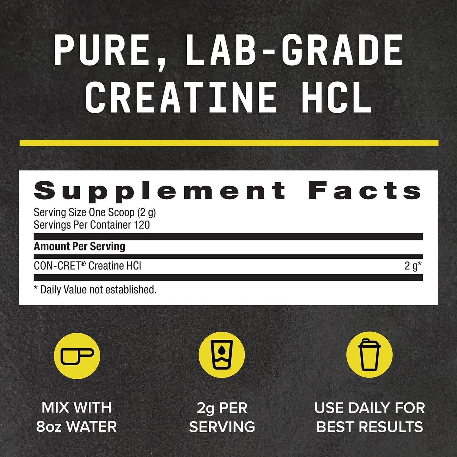 Lab-Grade Creatine HCl Powder for Peak Muscle Growth & Performance, 120 Servings