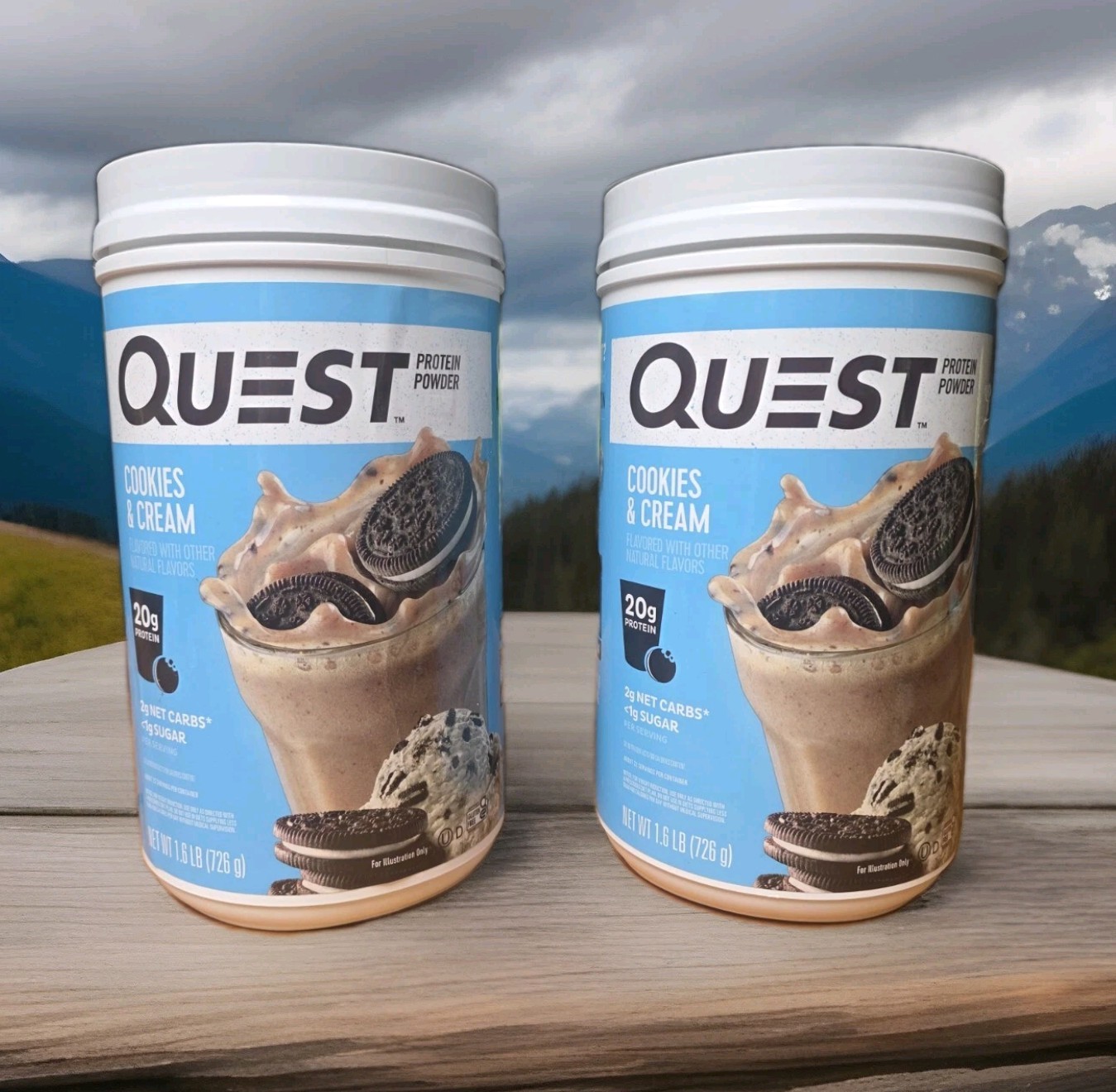 2 Pack Quest protein powder 1.6 Lbs Cookies And Cream