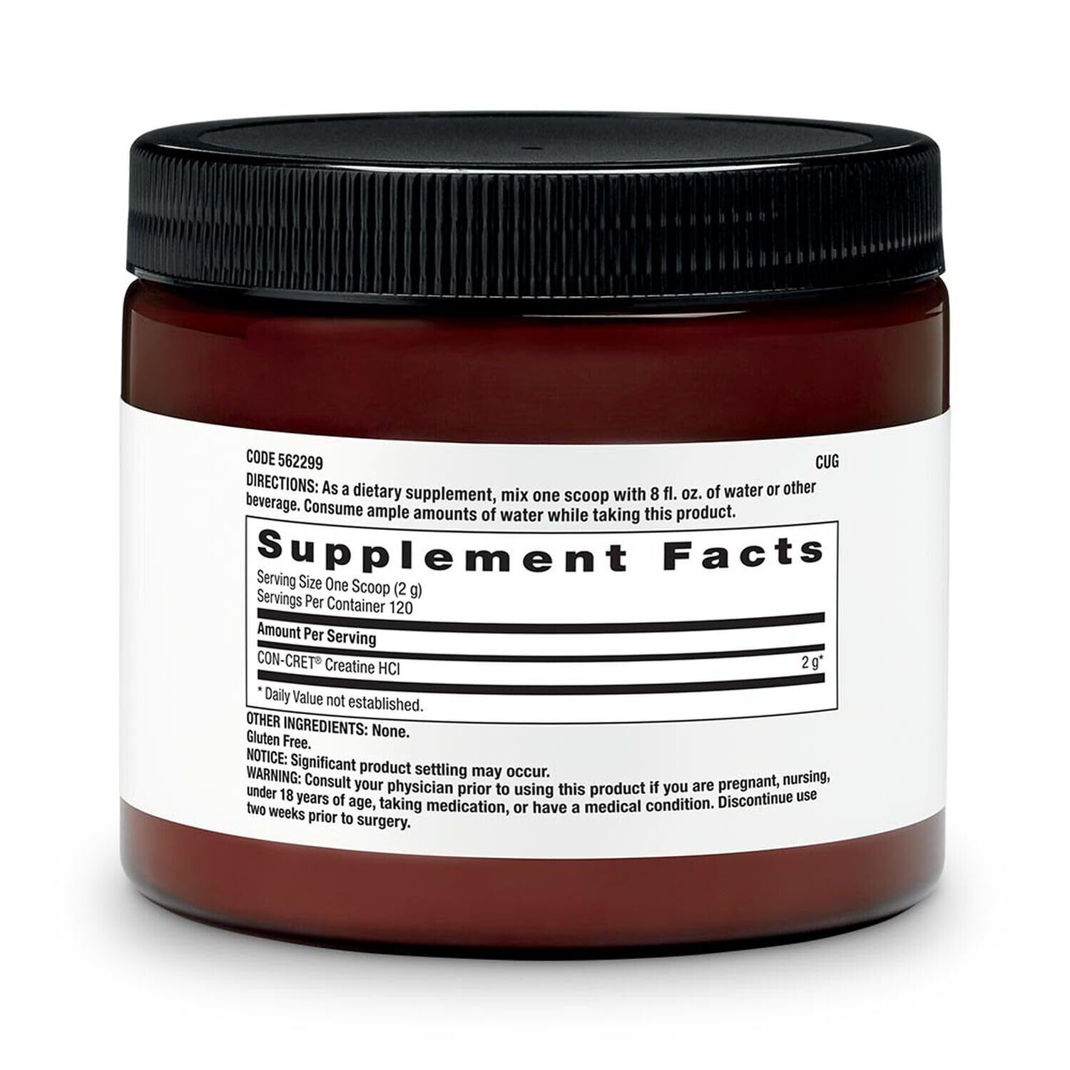 Beyond Raw Creatine HCL Powder 120 Servings Enhance Muscle Strength Performance