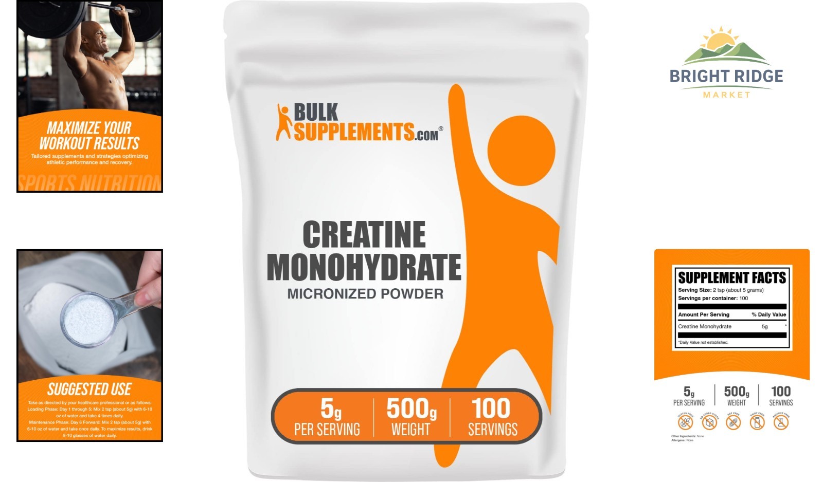 Micronized Creatine Monohydrate Powder for Muscle Growth & Energy Support