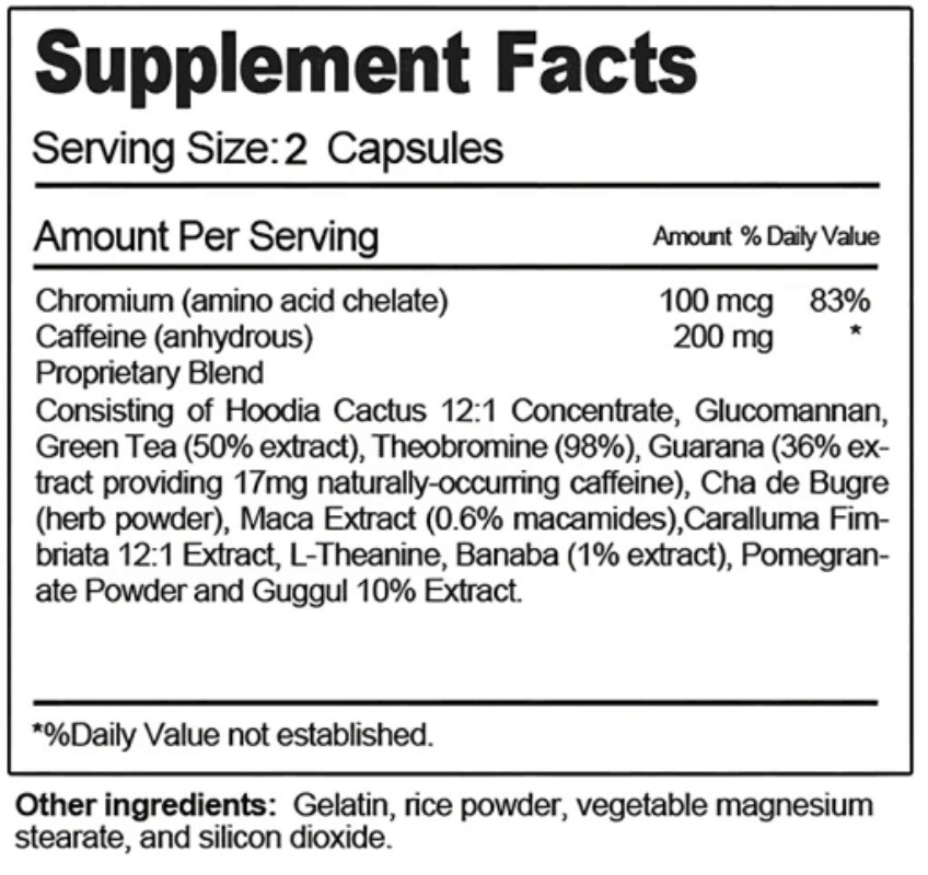 Natural Weight Loss supplement Fat Burner For Men & Women 30 To 120 Capsules