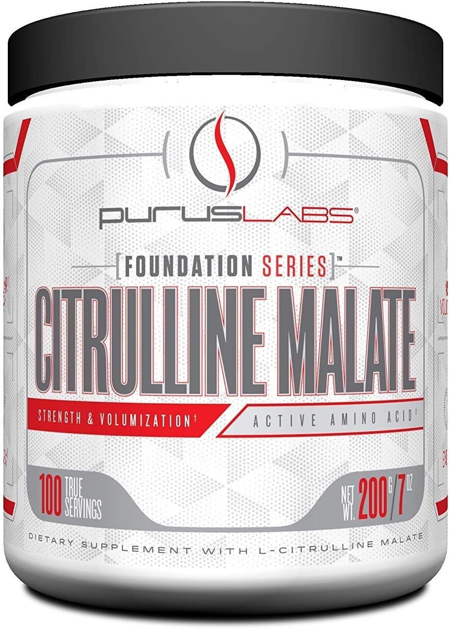 Purus Labs L-Citrulline Malate Powder – Strength & Volumization – 100 Servings