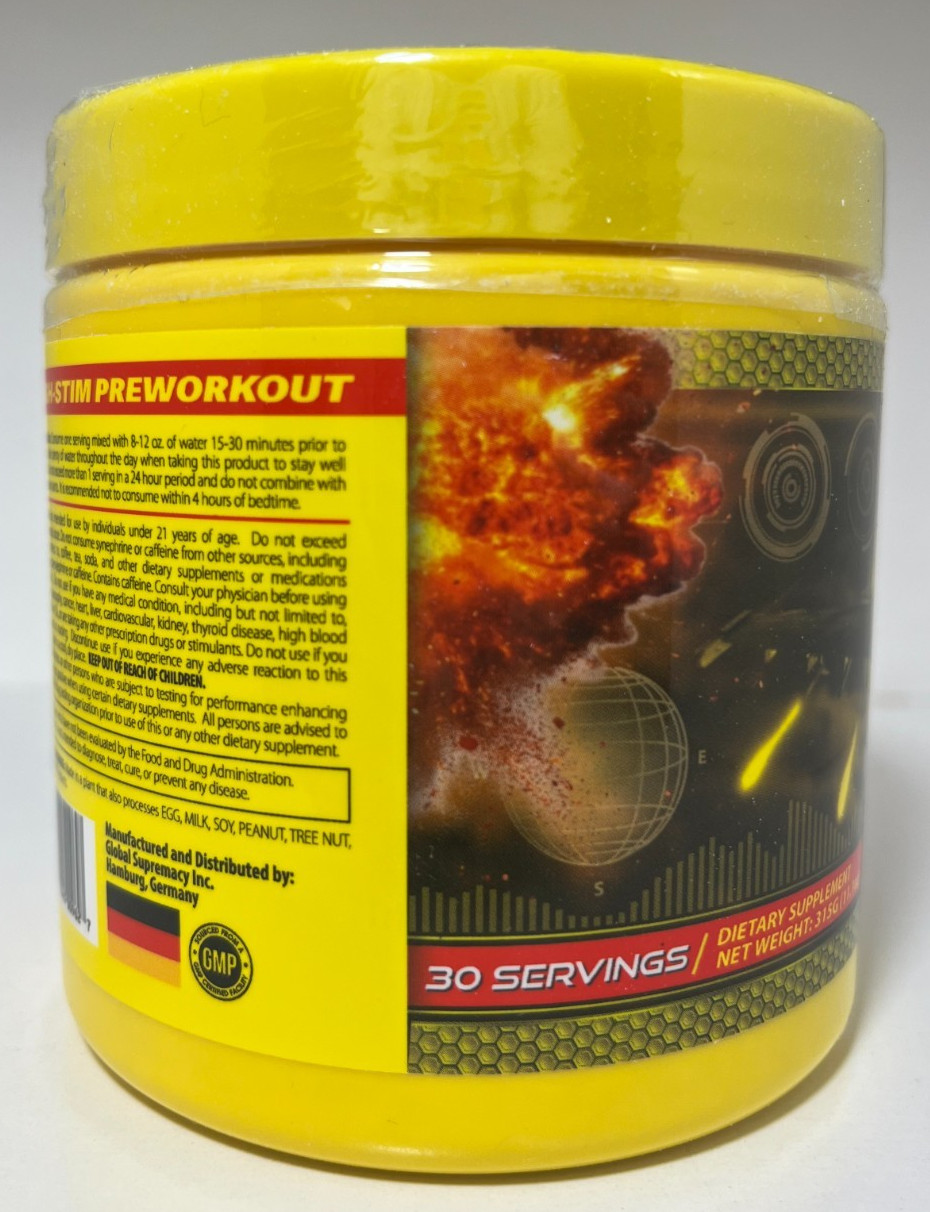 Global Supremacy 10G Ultra Extreme Hardcore Pre-Workout 30 Servings 5 Flavors