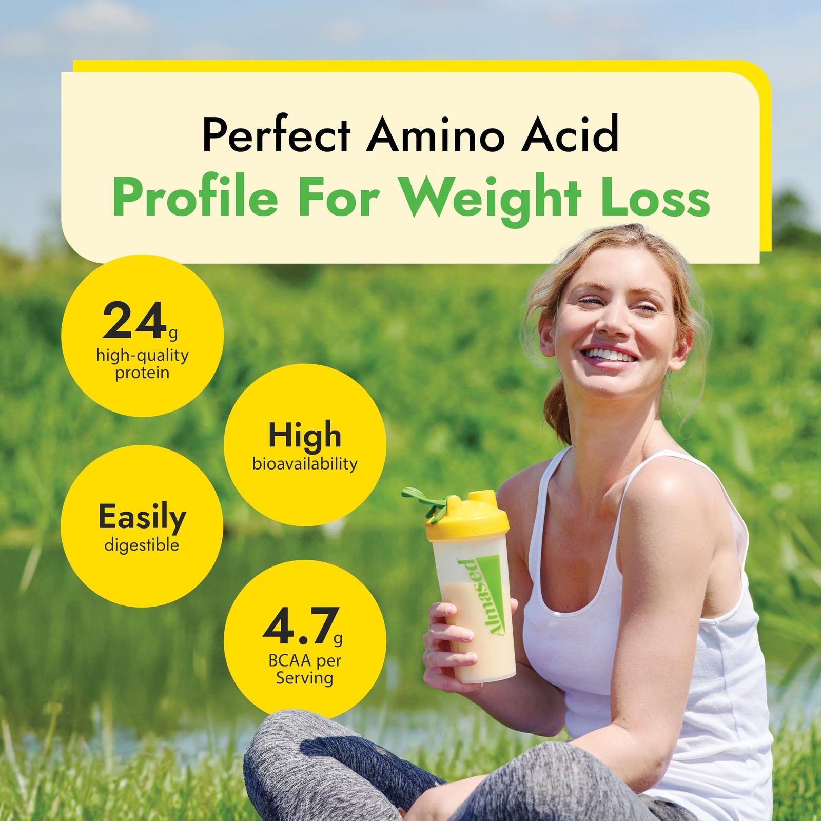 Almased Vanilla Meal Replacement Shake – Low-Glycemic 17.6 Ounce (Pack of 1)