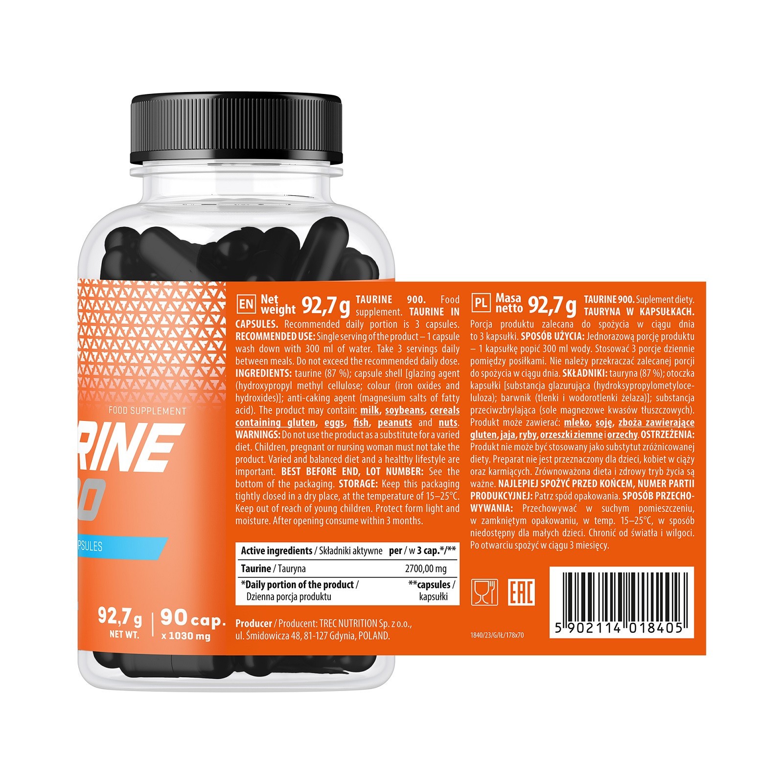 TAURINE SUPPLEMENTS -60-120 Caps -Healthy Amino Prevents Cardiovascular Diseases
