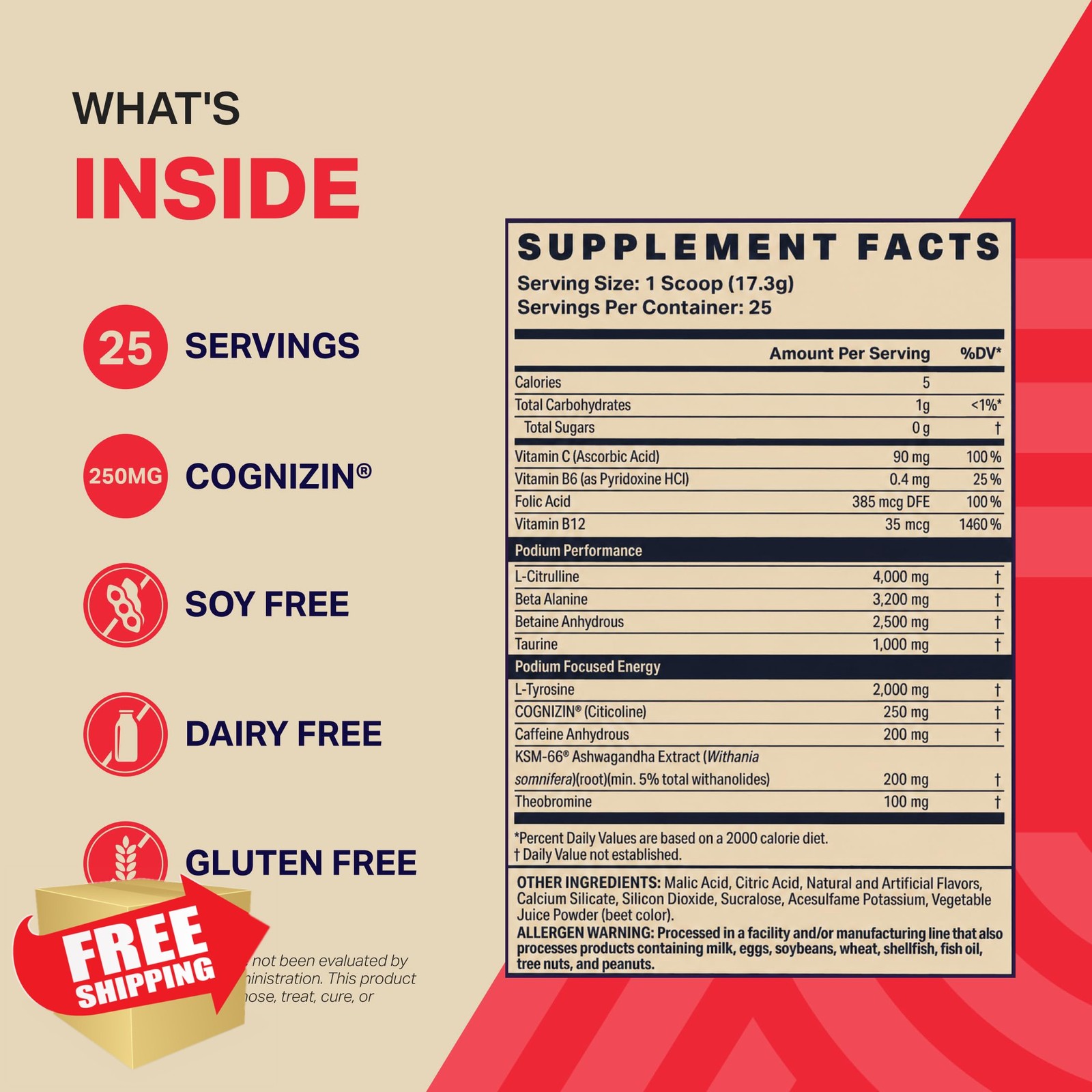 Podium Nutrition Fuse Pre Workout Sour Watermelon