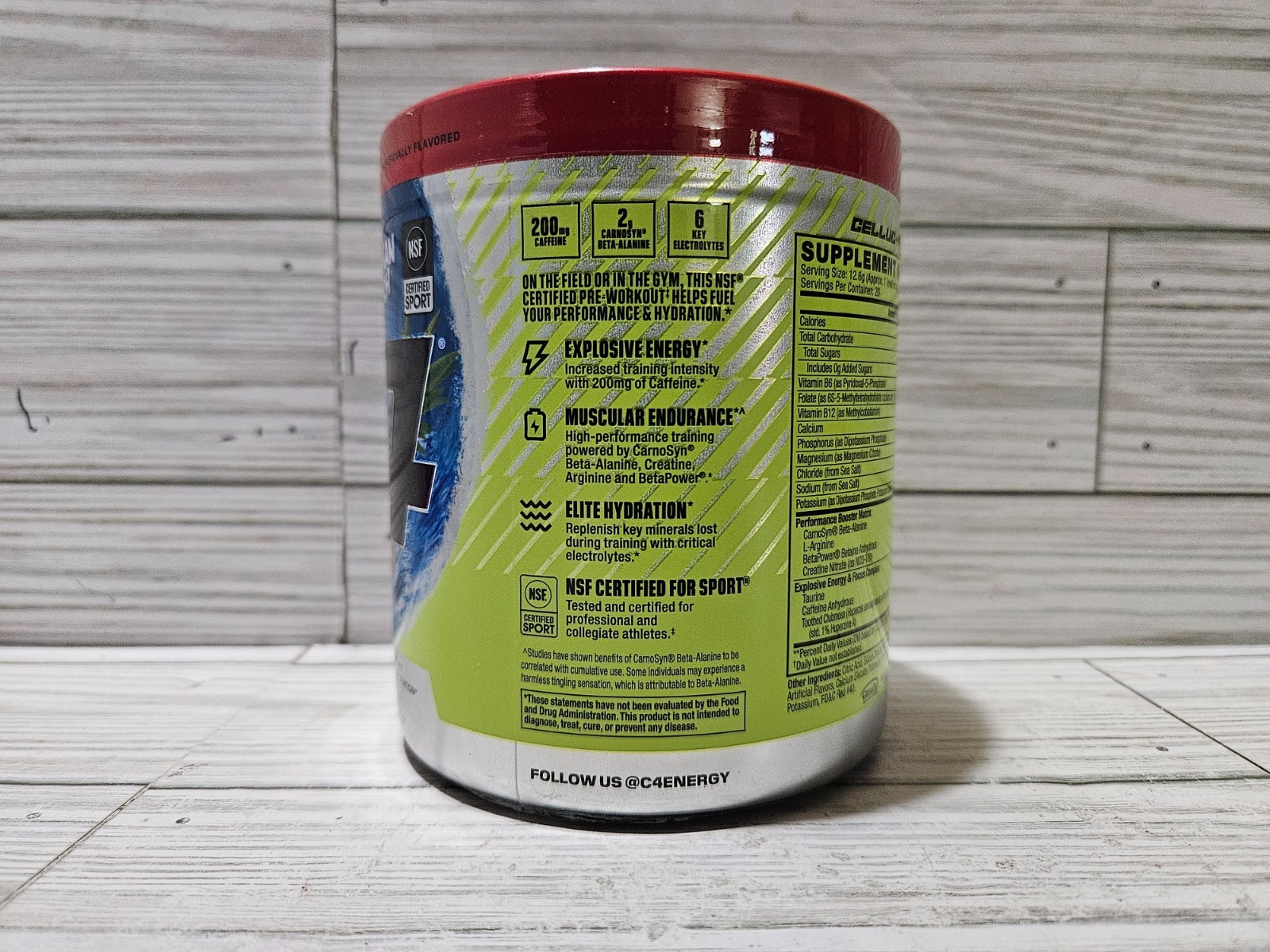 C4 Sport Pre-Workout Hawaiian Punch Fruit Juicy Red 20 Servings 8.9oz 4/2027