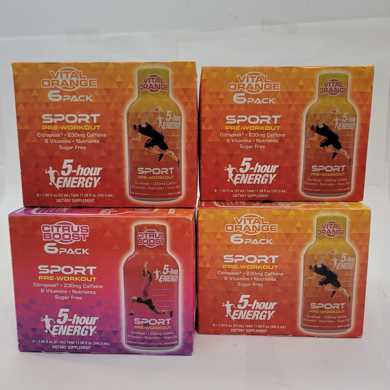 5-hour ENERGY Sport Pre-Workout Shots Vital Orange Citrus Boost 24 Count Bundle